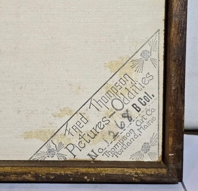 Fred Thompson Maine Artist Peace River Signed Hand Colored Photograph Orig Frame
