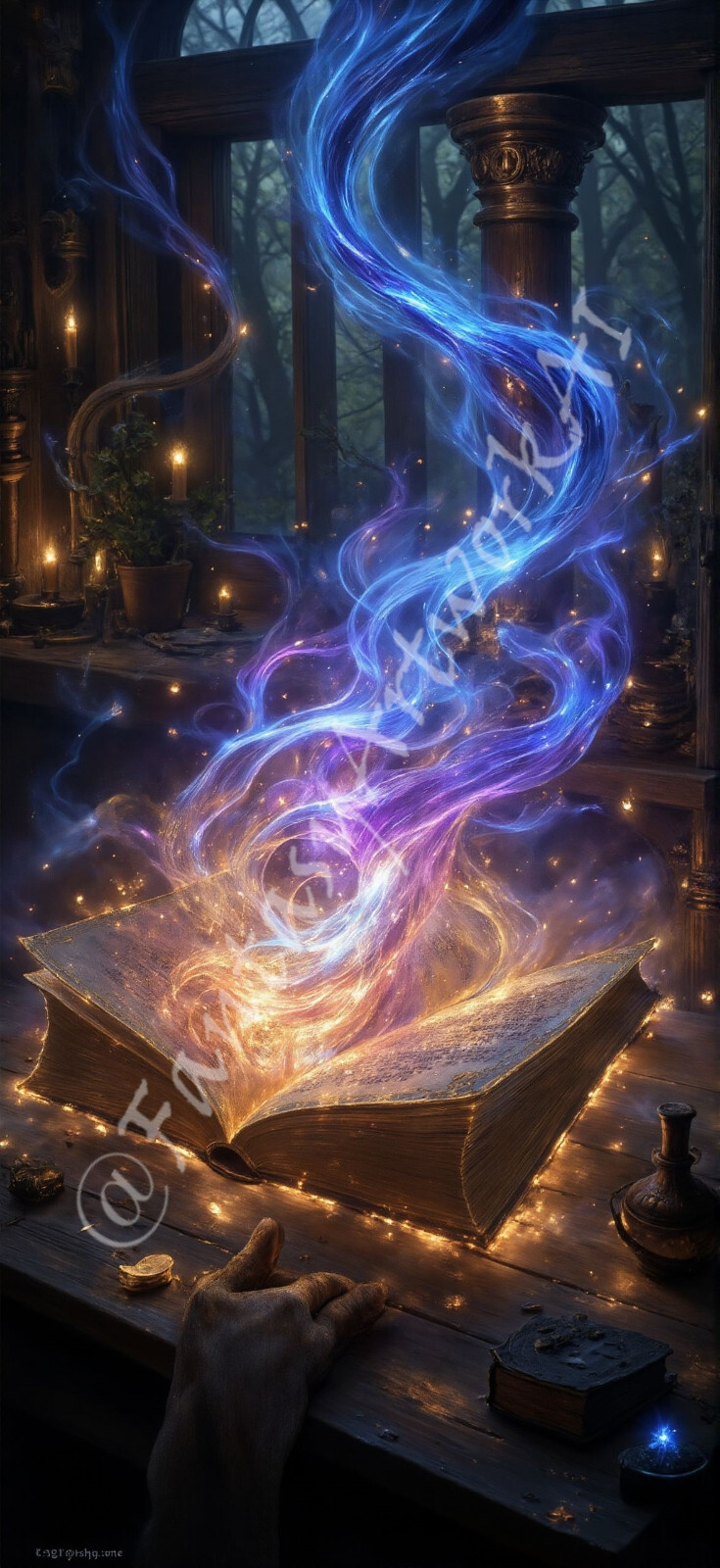 Magic Spell Book – Digital Image Picture Phone Background AI Art, 10 images #11