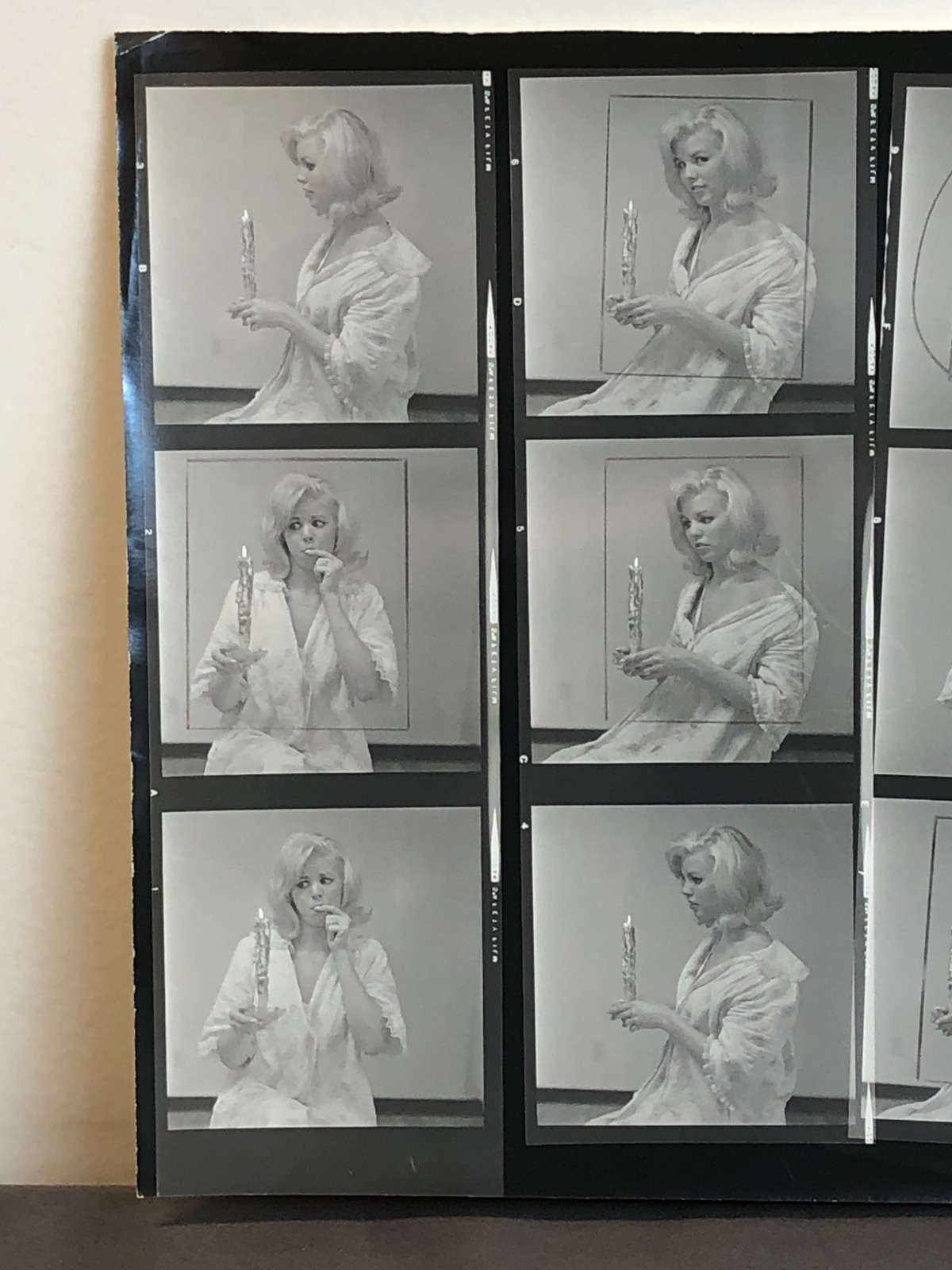 NEWLY FOUND! Hendrickson PHOTO Contact Sheet Proof & Negatives CUTE BLONDE
