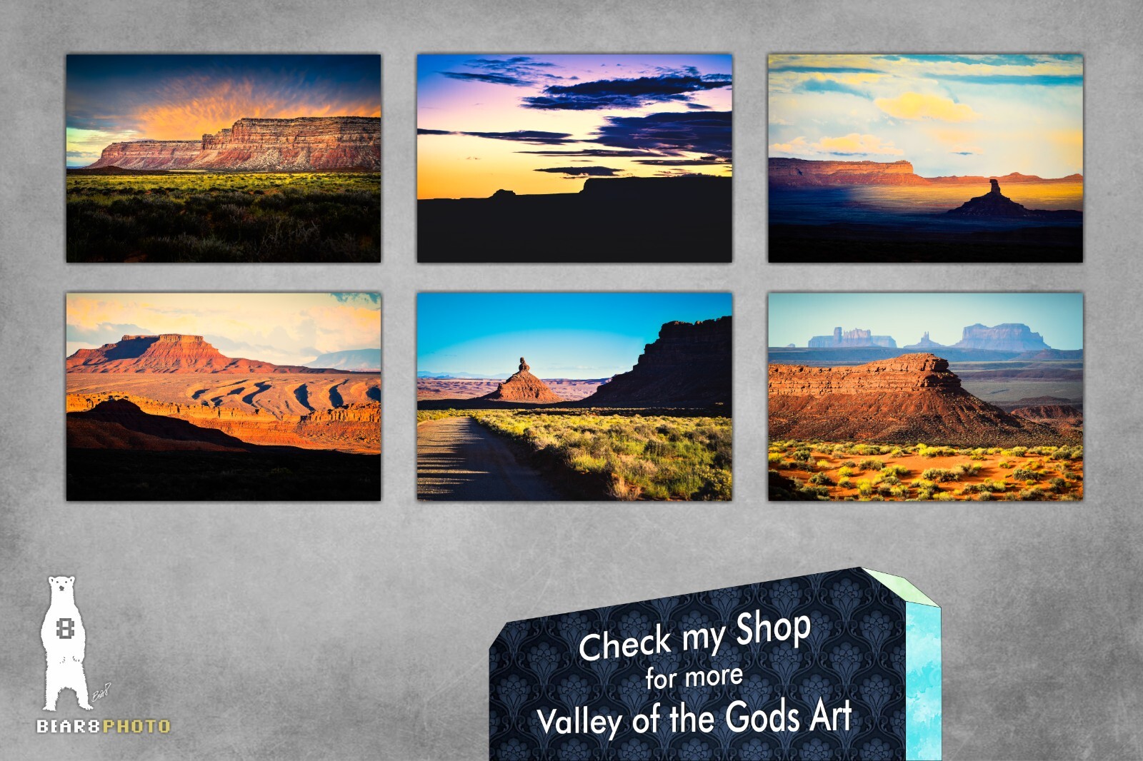 Valley of the Gods Utah – Fine Art Photography by Bear8Photo – Desert Décor