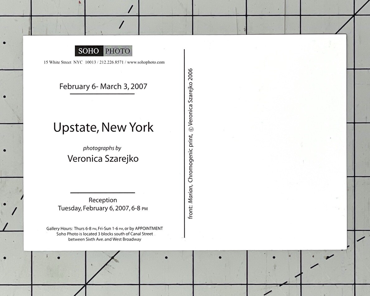 Veronica Szarejko Art Show Announcement Card 2007 – Upstate New York