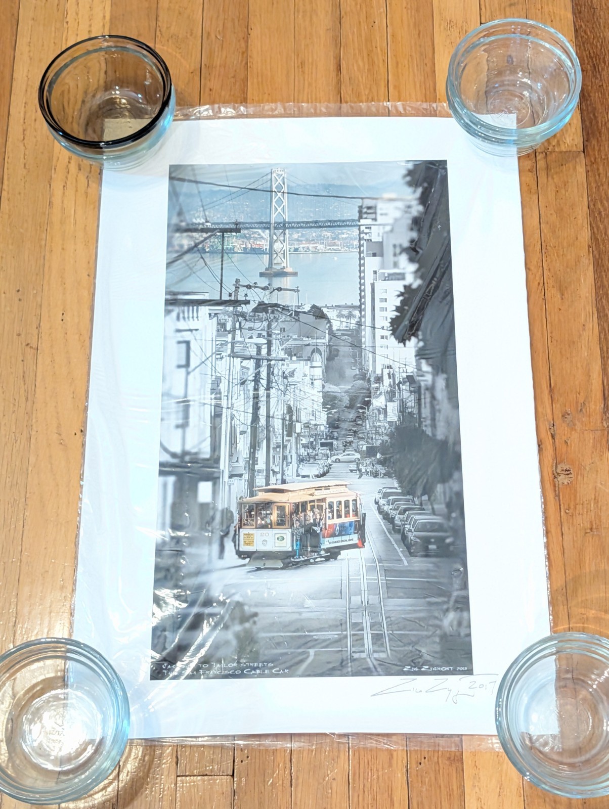 San Francisco Cable Car By Zig Zygmont 2013 Photo 19″ x 13″ Signed Dated 2017