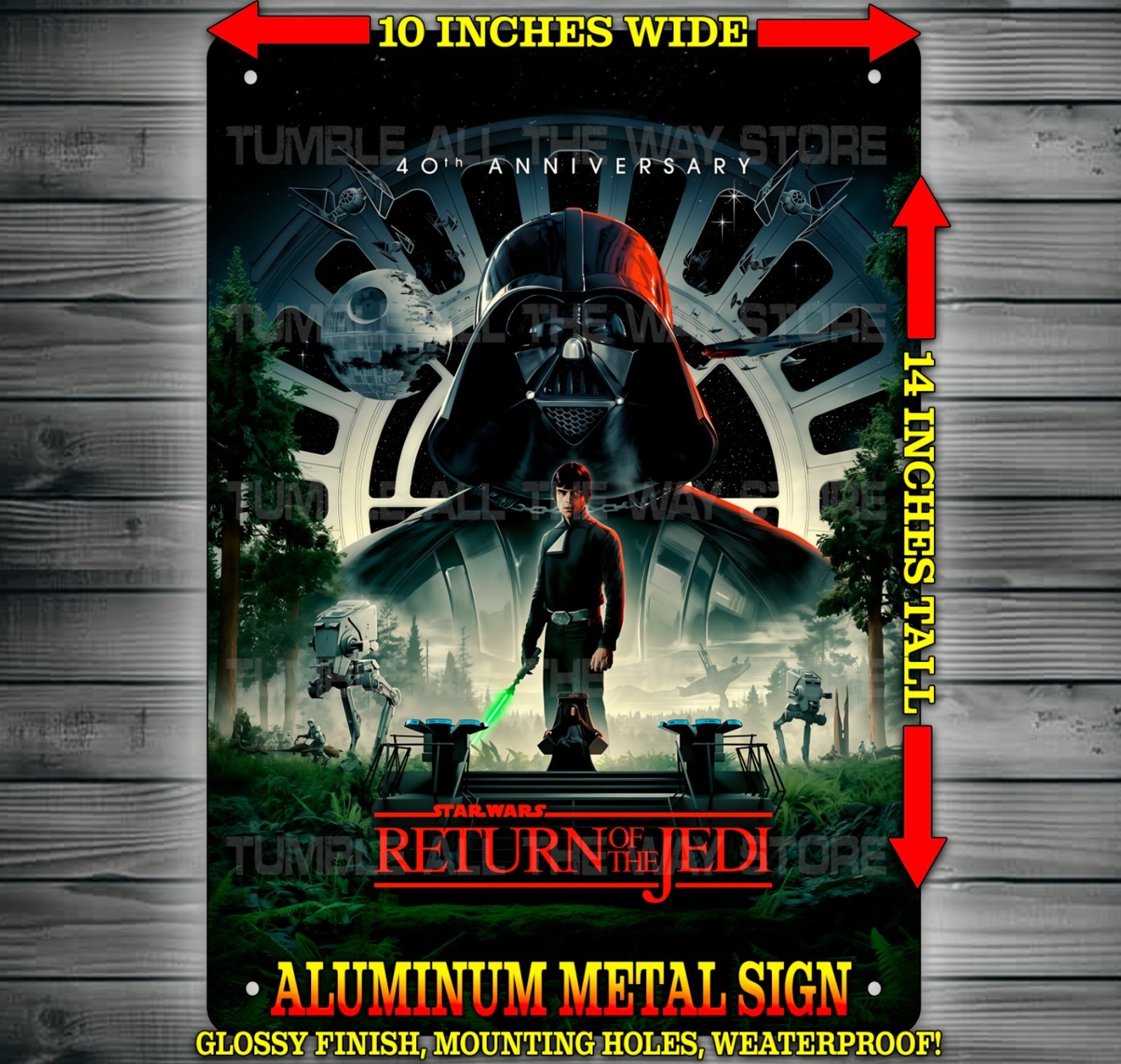 Star Wars Episode 6 Return of the Jedi Movie Metal Sign Wall Art 10″ x 14″