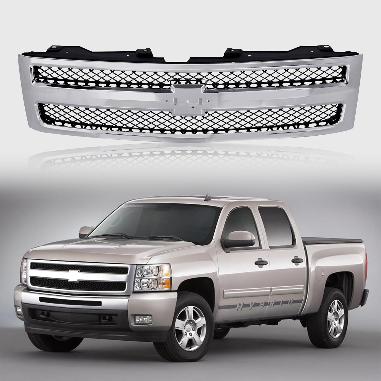 Front Grille Grill Fits Chevrolet Silverado 1500 07-13 | Front Grille Replacemen