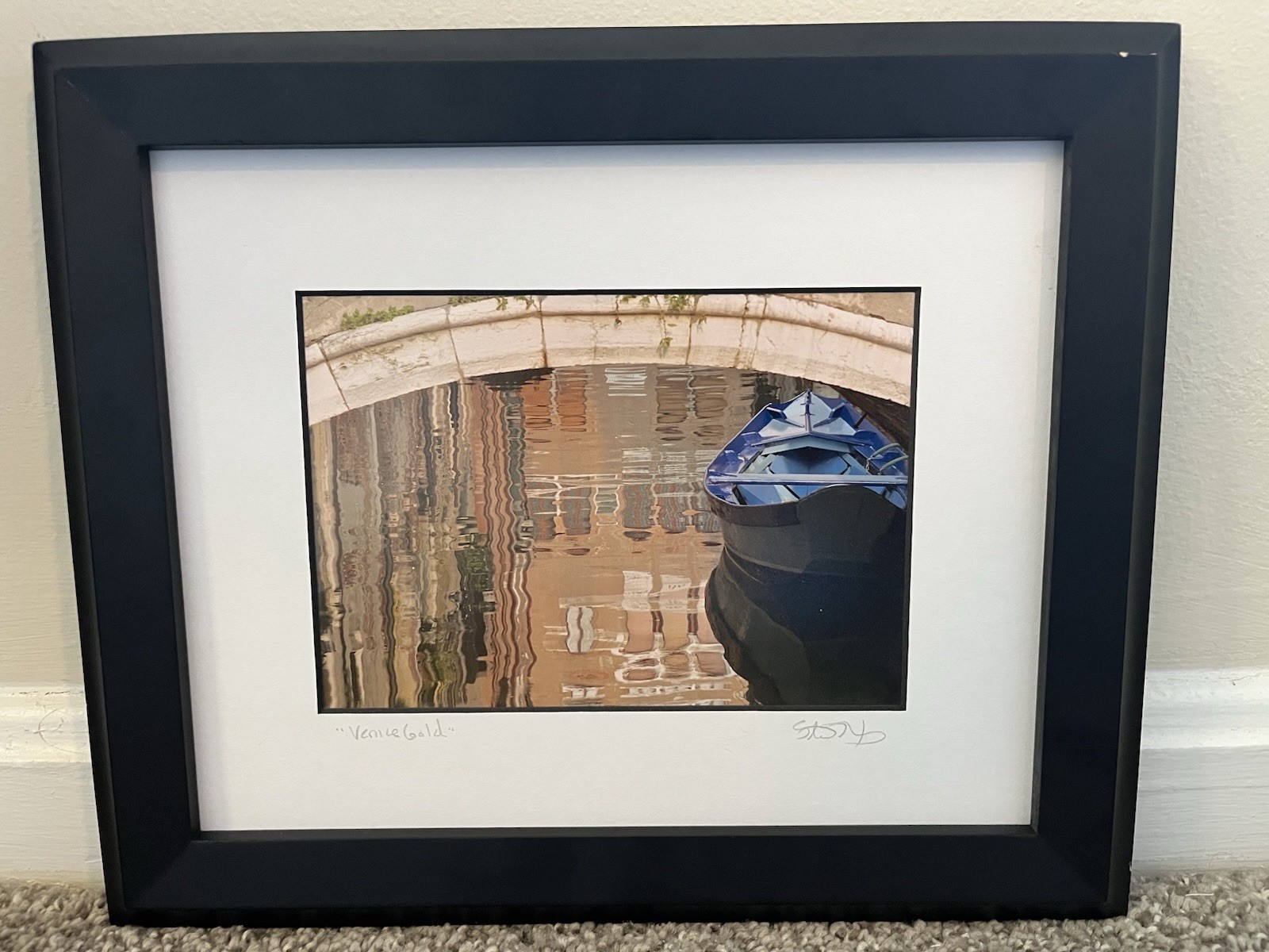 Travel Photography – Gondola In Venice Canal Print