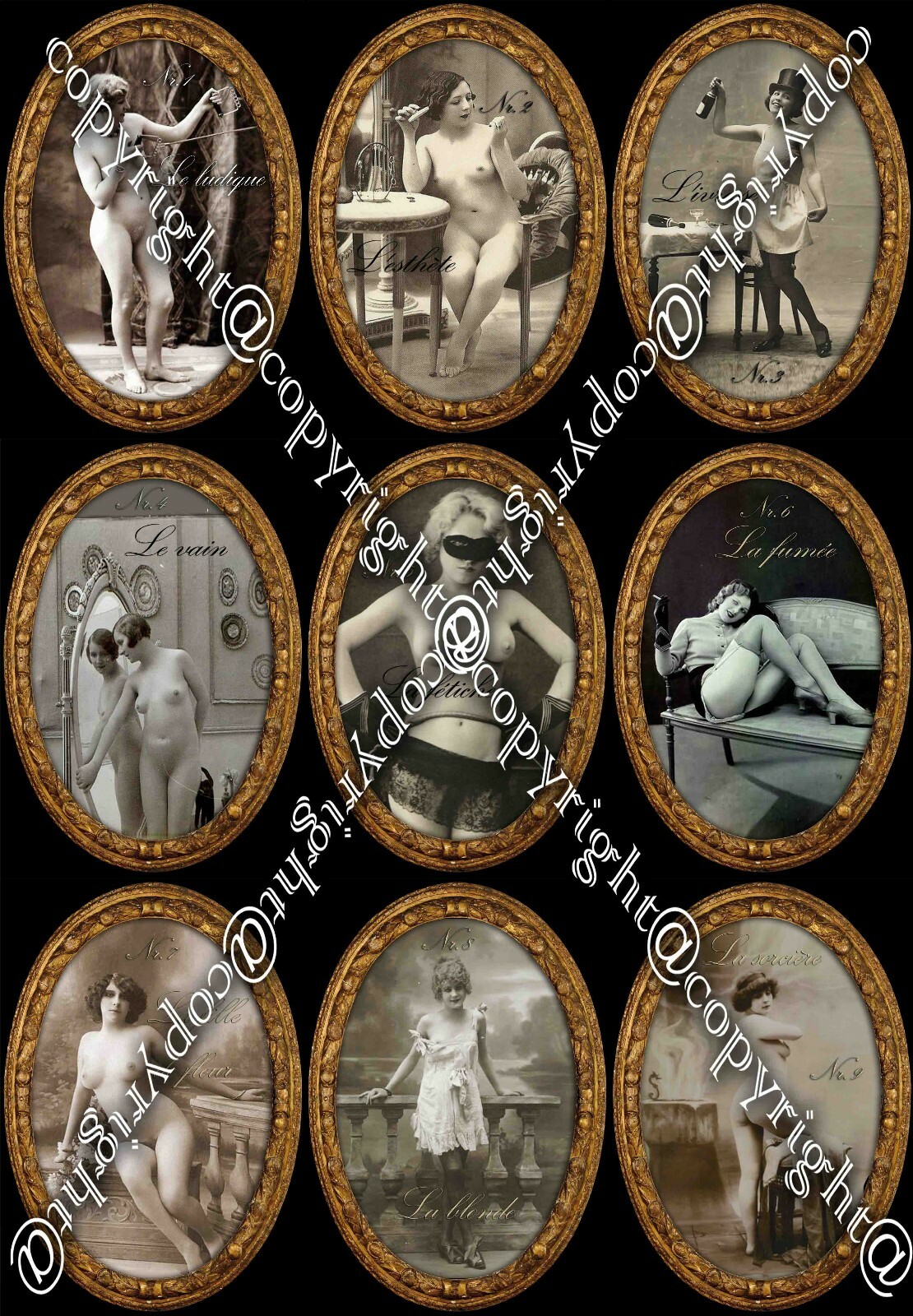 antique tarot card cards deck rare erotic art vintage brothel cartomancy oracle