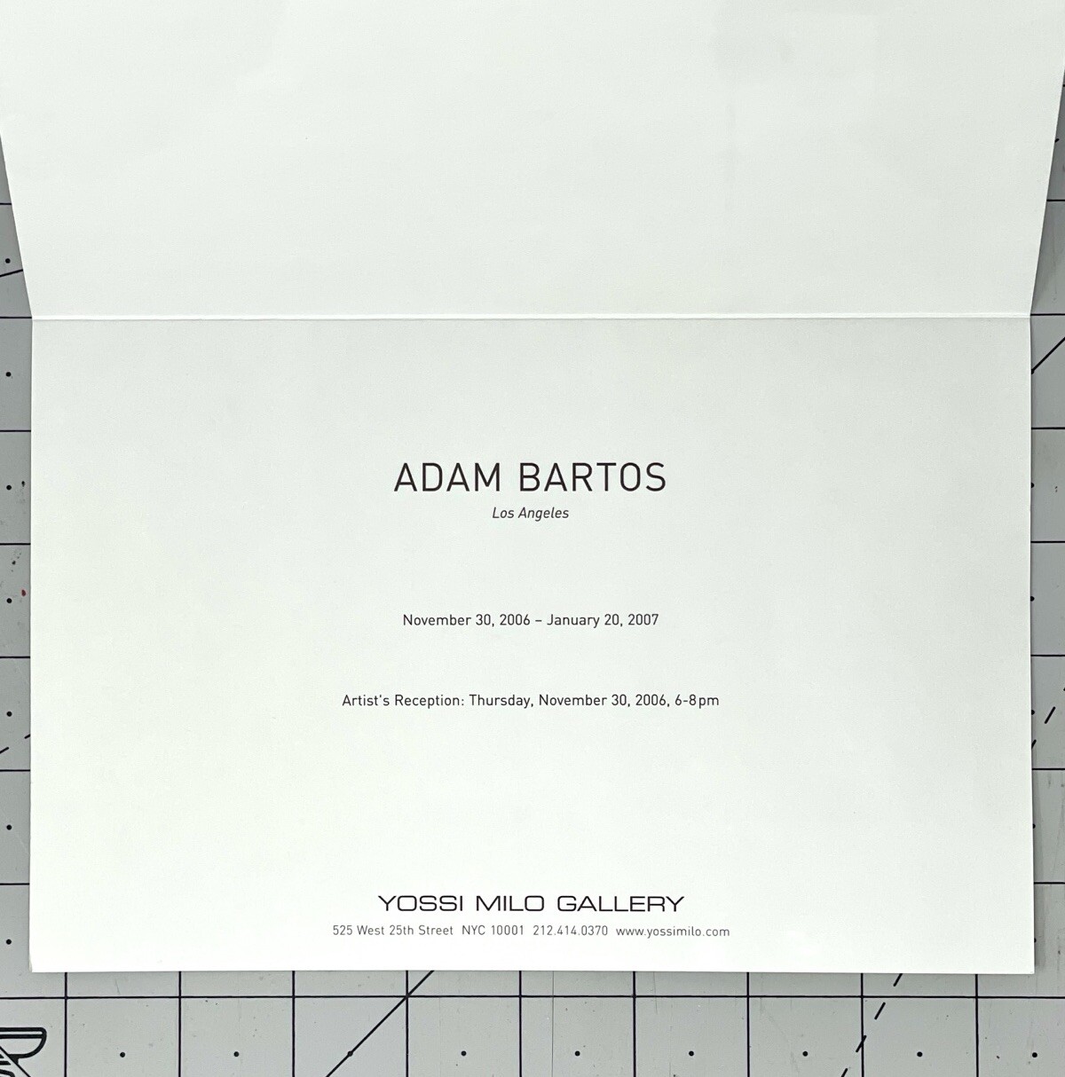 Adam Bartos (b. 1953) Art Announcement Card 2007 – Los Angeles – Manhattan Beach