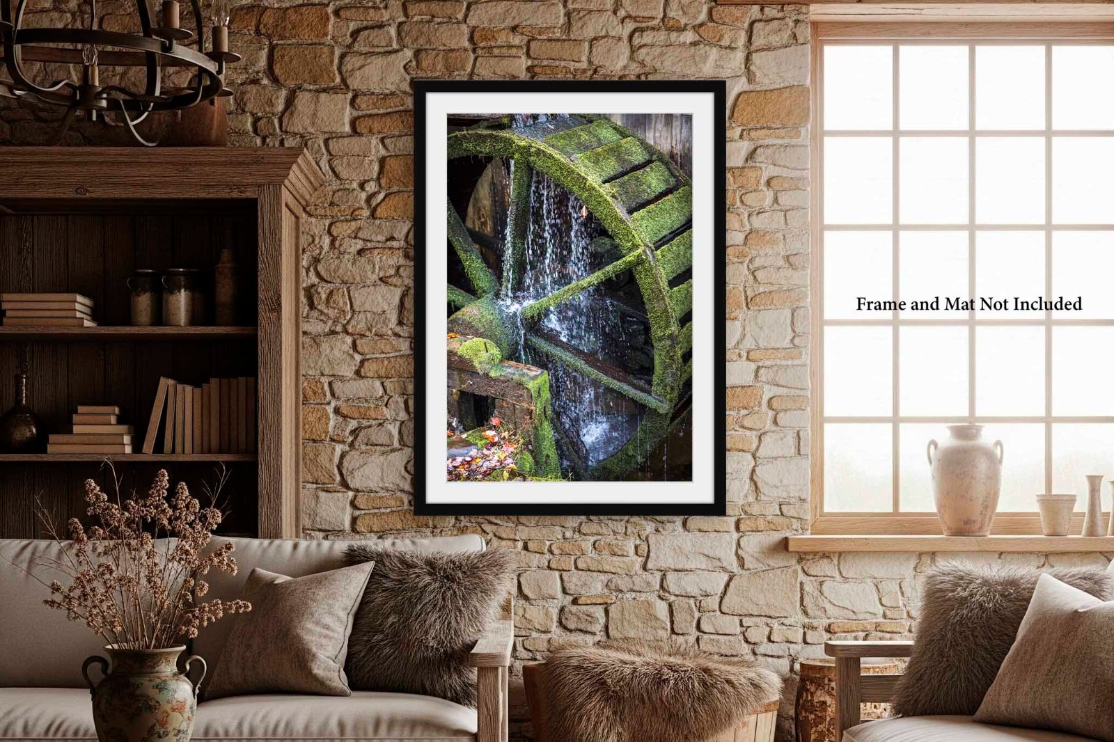 Country Photography Print – Picture of Old Mill Wheel in Great Smoky Mountains