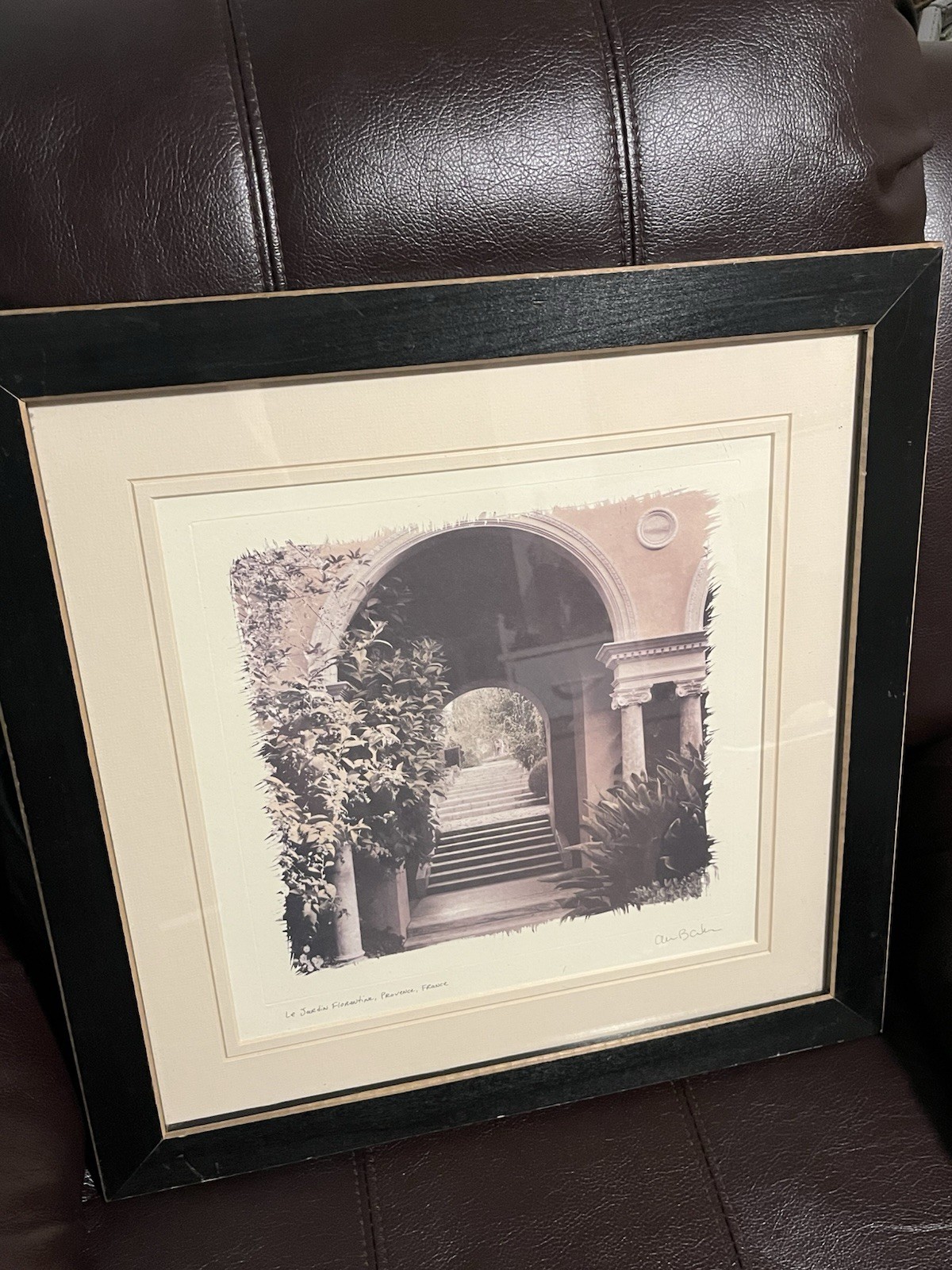 European Garden By Allan Blaustein Photography Framed With Glass 18 1/2 X 18 1/2