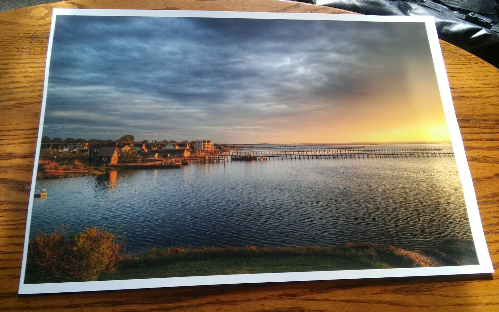 19×13 Digital Art Photograph Ocean Outer Banks? Chesapeake Bay? Village