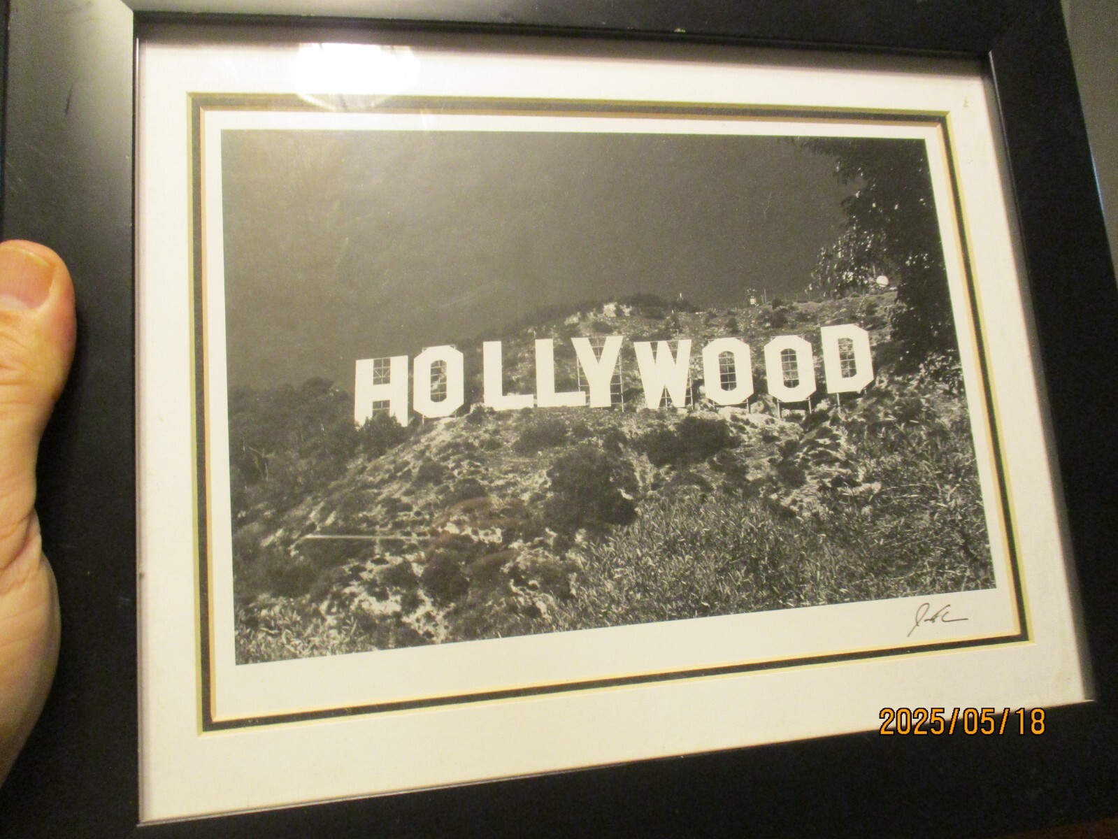 HOLLYWOOD SIGN FRAMED SIGNATURE SERIES BY JESSE KALISHER GALLERY 12 X 10”