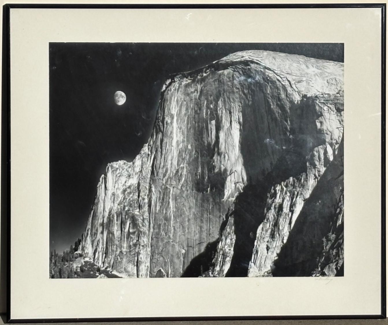 Robert (Bob) Werling Yosemite Half Dome Photograph Pencil Signed Framed 15×18″