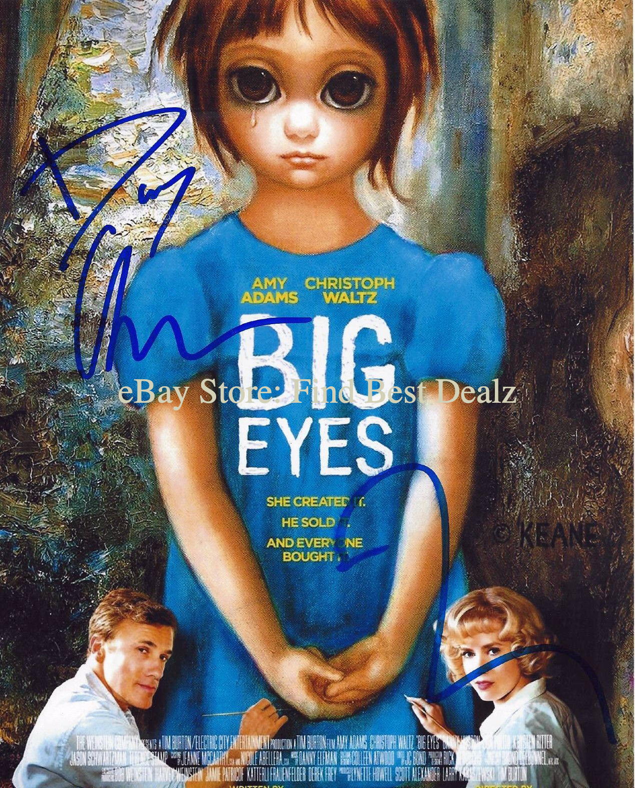 💫Wall Art Poster Signed Big Eyes Movies💕Celeb Celebrity Photos Print Signature