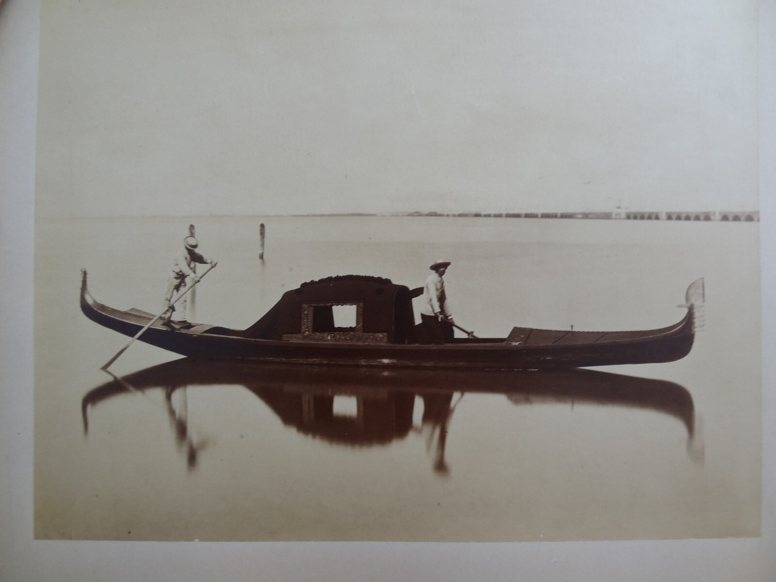 Gondola, venice  1870-80 albumen print , fine  $35