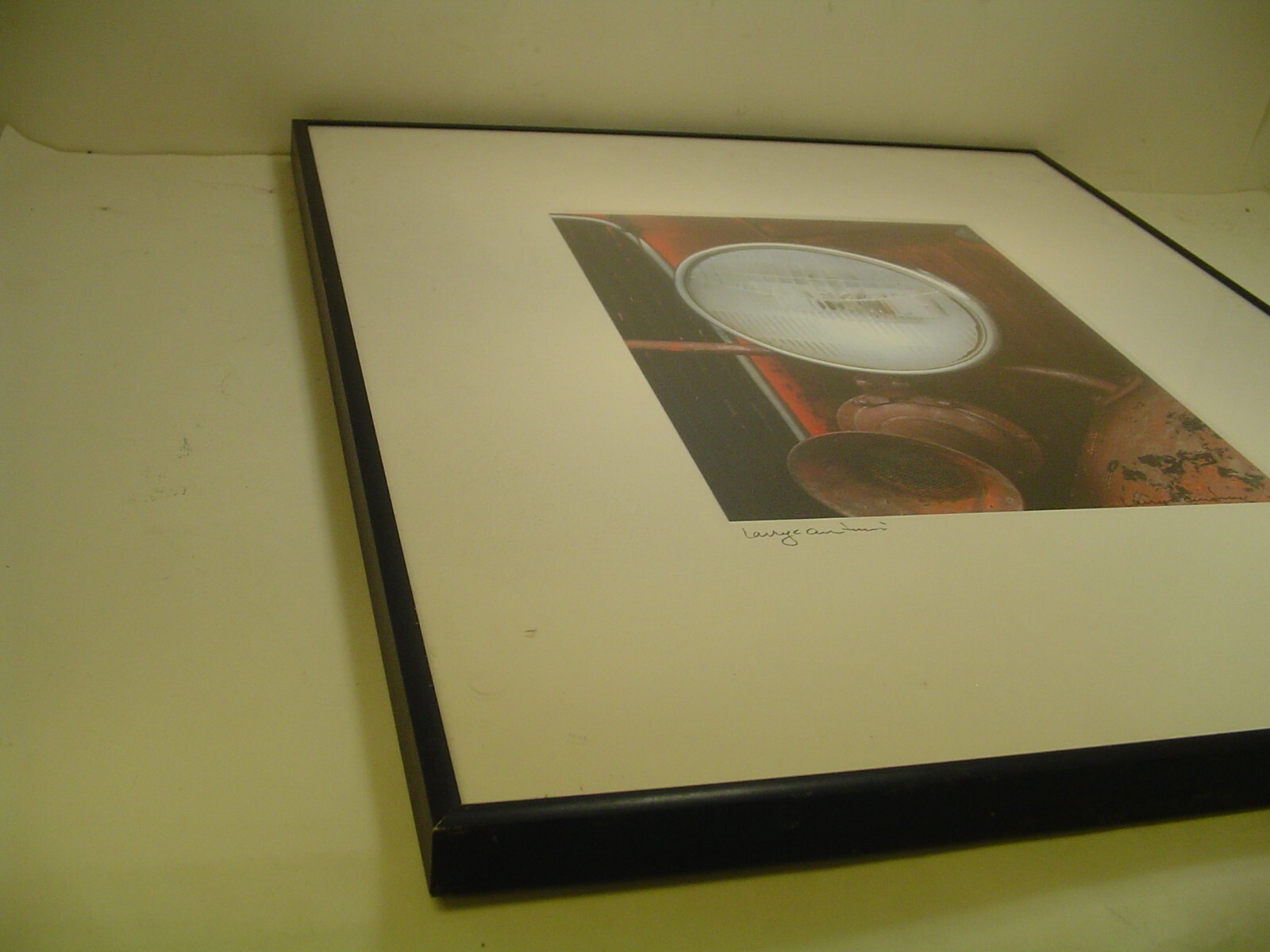 ART Photography Red, Car Headlight in color 2008 L. Santucci Frame 16x20in