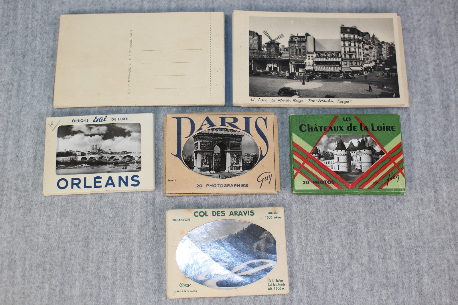 PARIS VINTAGE PHOTOGRAPHS Souvenir Photo Booklet Travel Postcard 1950s Mixed Lot