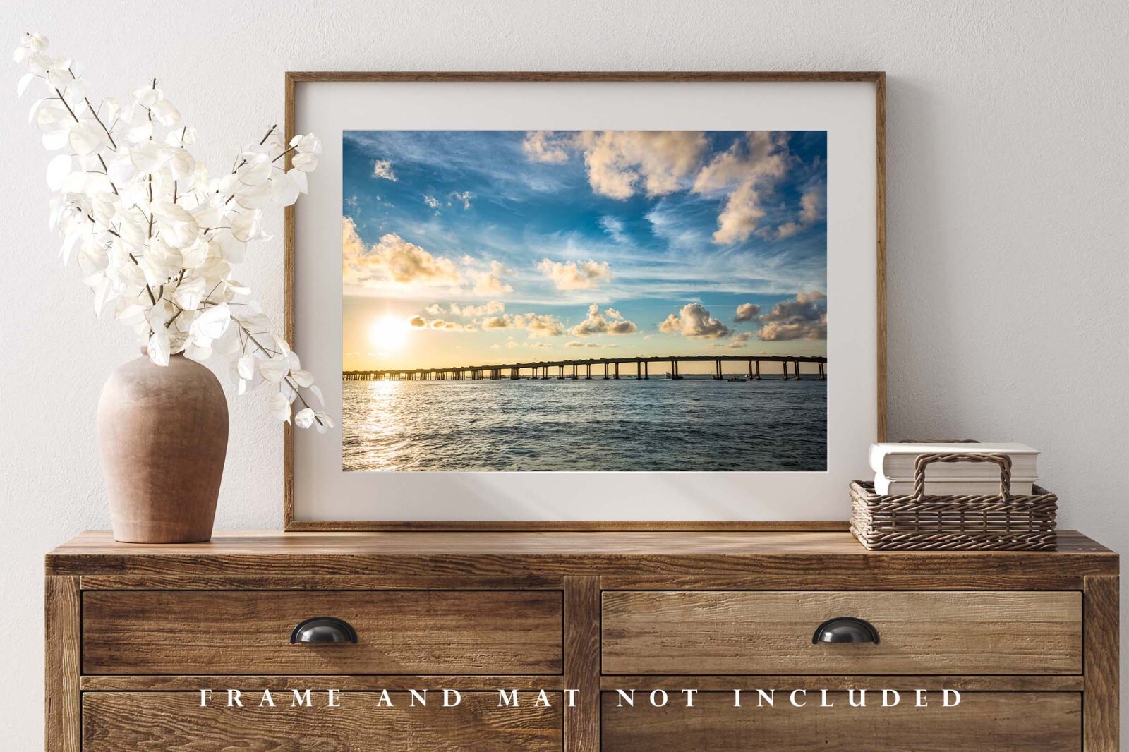 Coastal Photography Print – Picture of Destin Bridge at Sunset in Florida