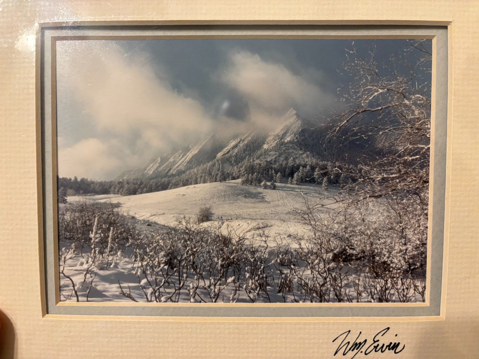 Vtg Natural Imagery “The Flatirons-Dance of Winter” Photo William Ervin Signed