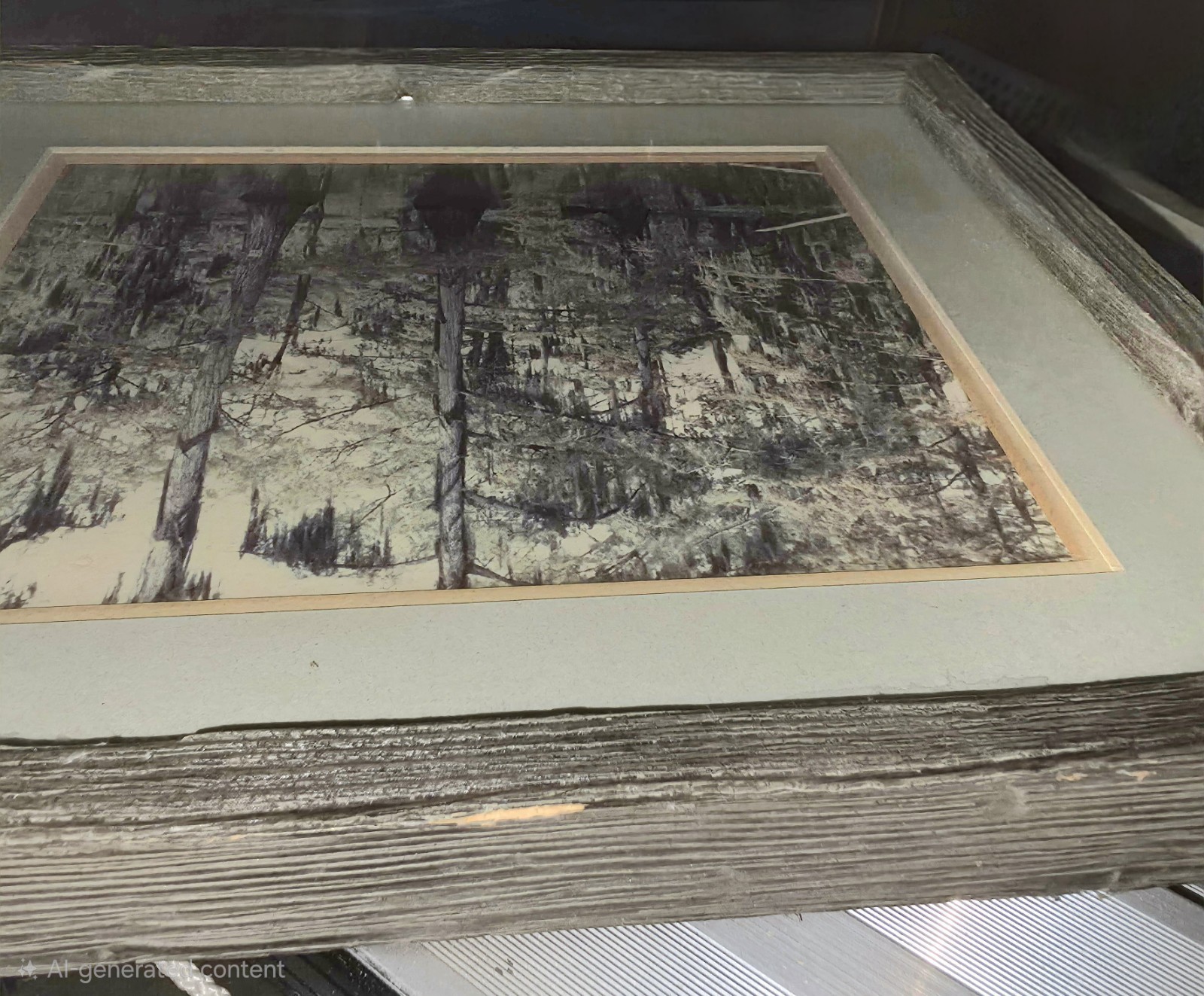 Original 1985 Cypress Swamp Watercolor Painting – Framed Southern Folk Art