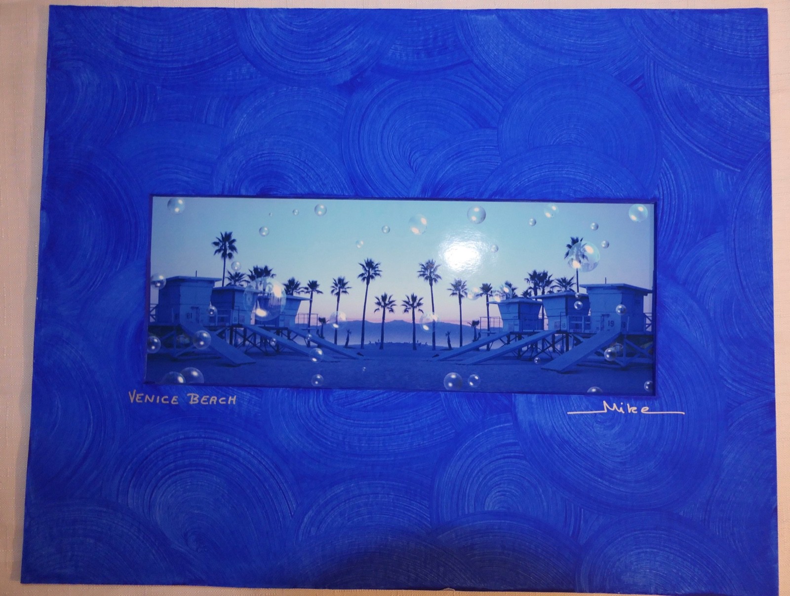 ART PHOTOGRAPH VENICE BEACH CALIFORNIA SIGNED MIKE