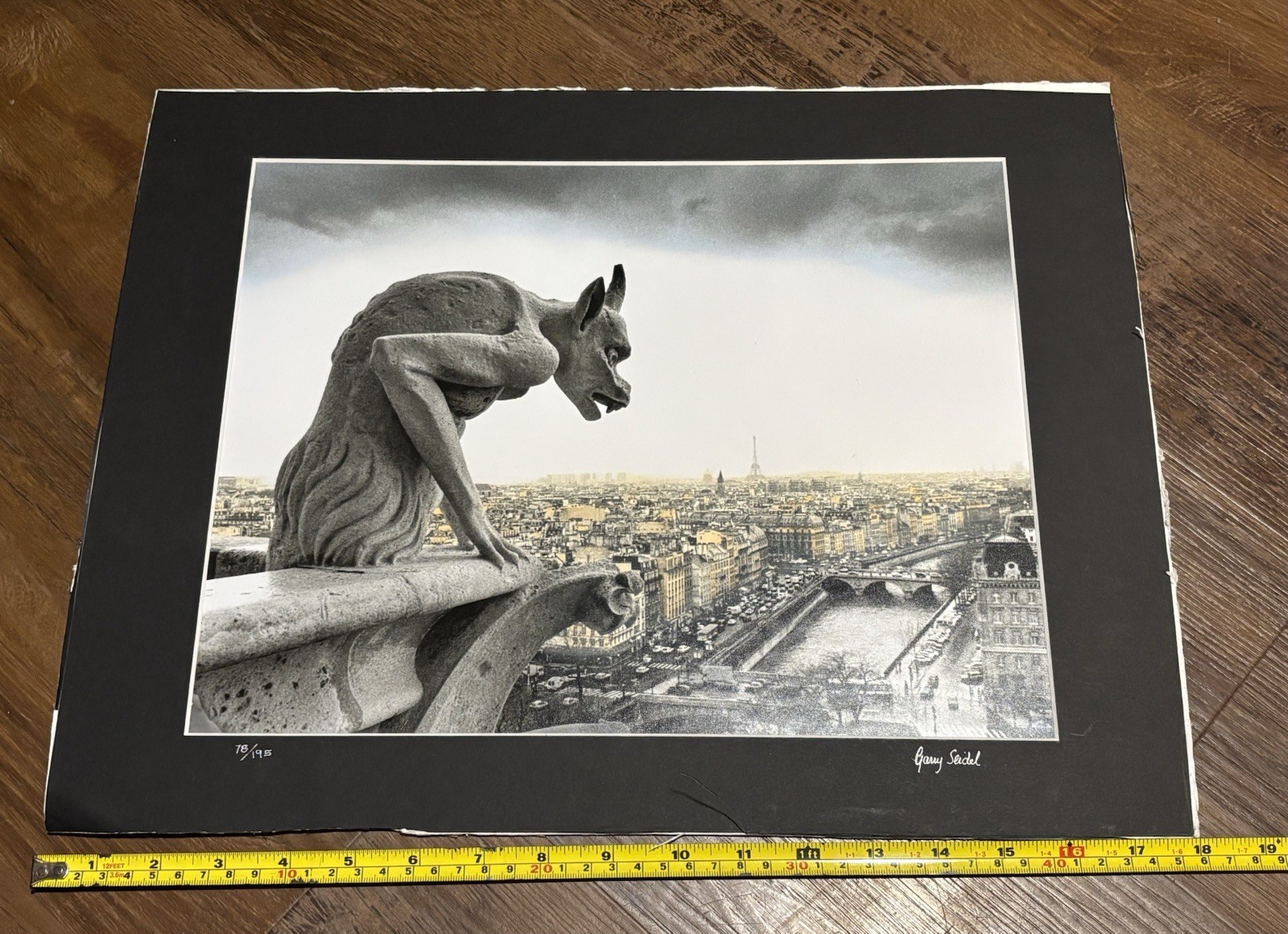Signed Limited Edition Notre Dame Gargoyle Paris Print Gary Seidel 78/195