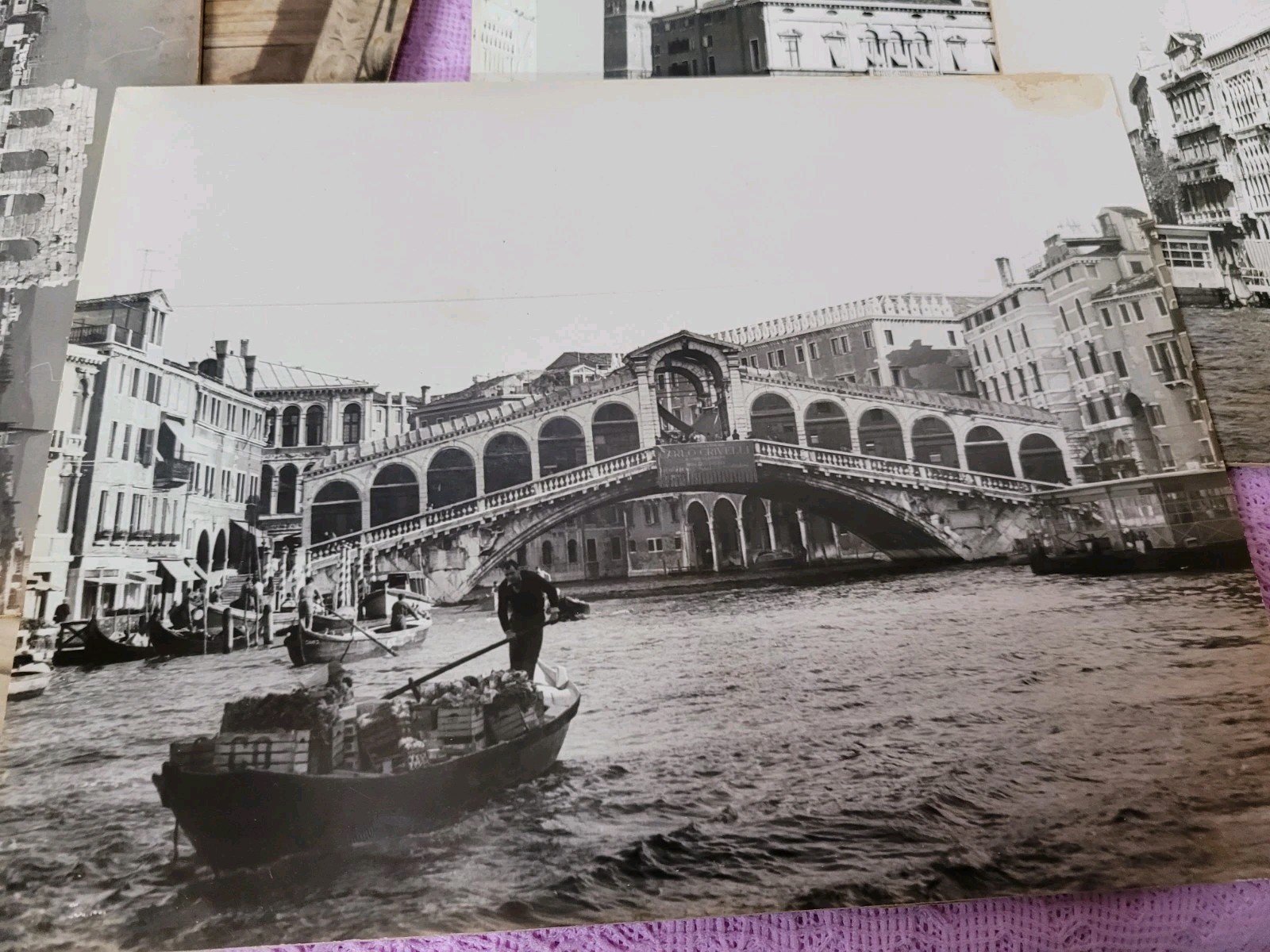Lot Of 12 Vintage Black And White Photographs Venice Rome Florence Italy 9×7.5