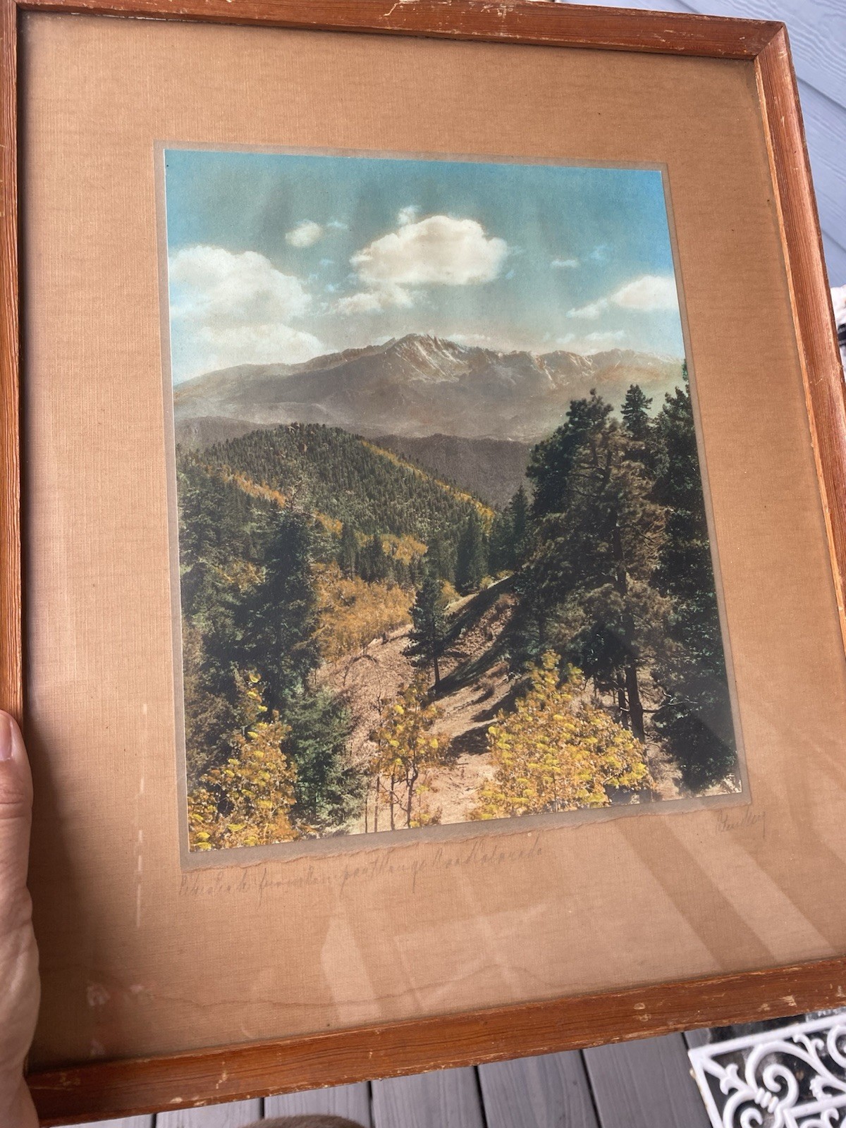 H.L. Standley hand tinted Photo PIKES PEAK