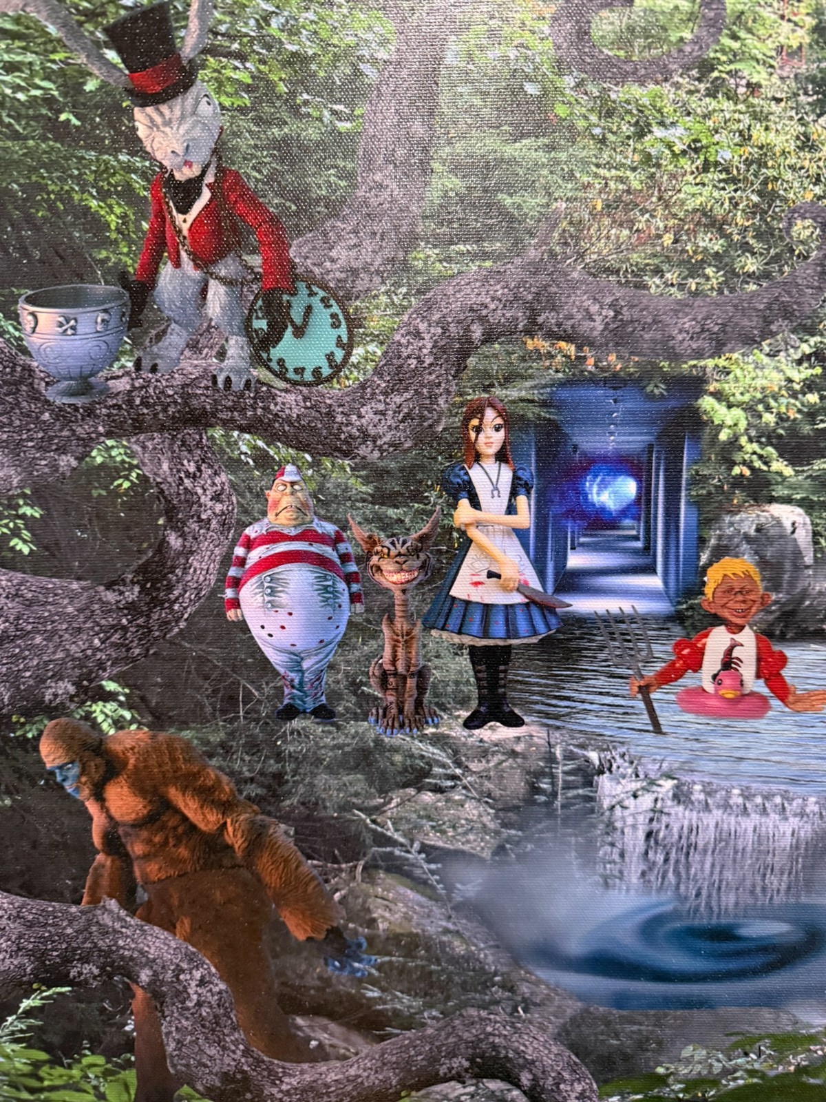 Ralph Rankin “Alice Party’s at Franks” Signed 41″ x 29″ Framed Digital