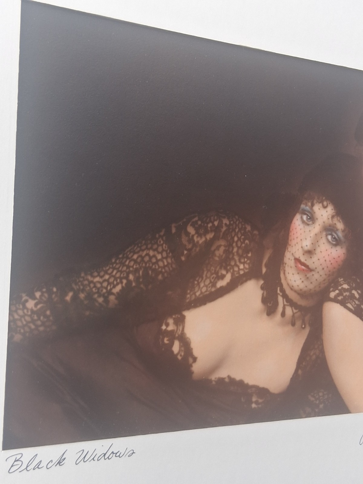 Black Widows Photograph Gary Johnson Signed Oddity Flapper Women Hand Colored
