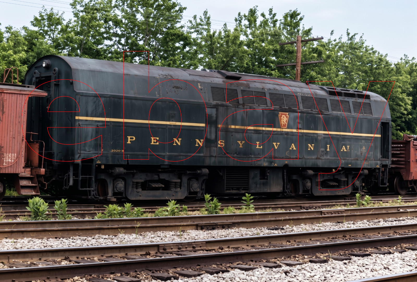 Photo Art Print of PRR 2020-B Baldwin RF-16B unit at Congress Park, IL in 1967