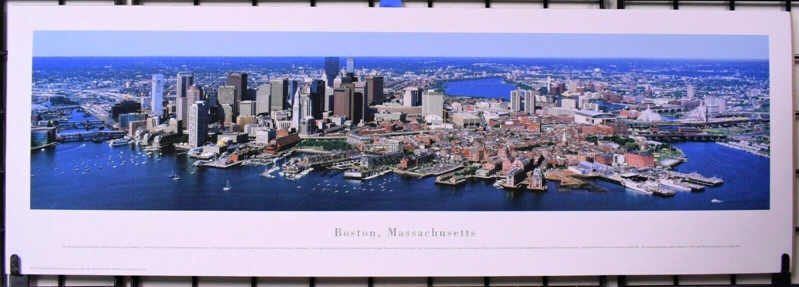 Boston Massachusetts Aerial Skyline – Unframed, Blakeway Panorama Print