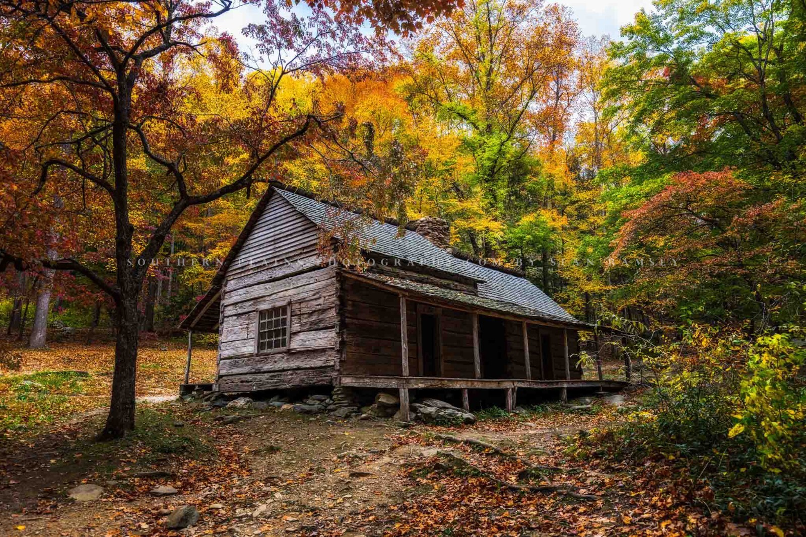 Great Smoky Mountains Photography Print – Ogle Cabin near Gatlinburg Tennessee