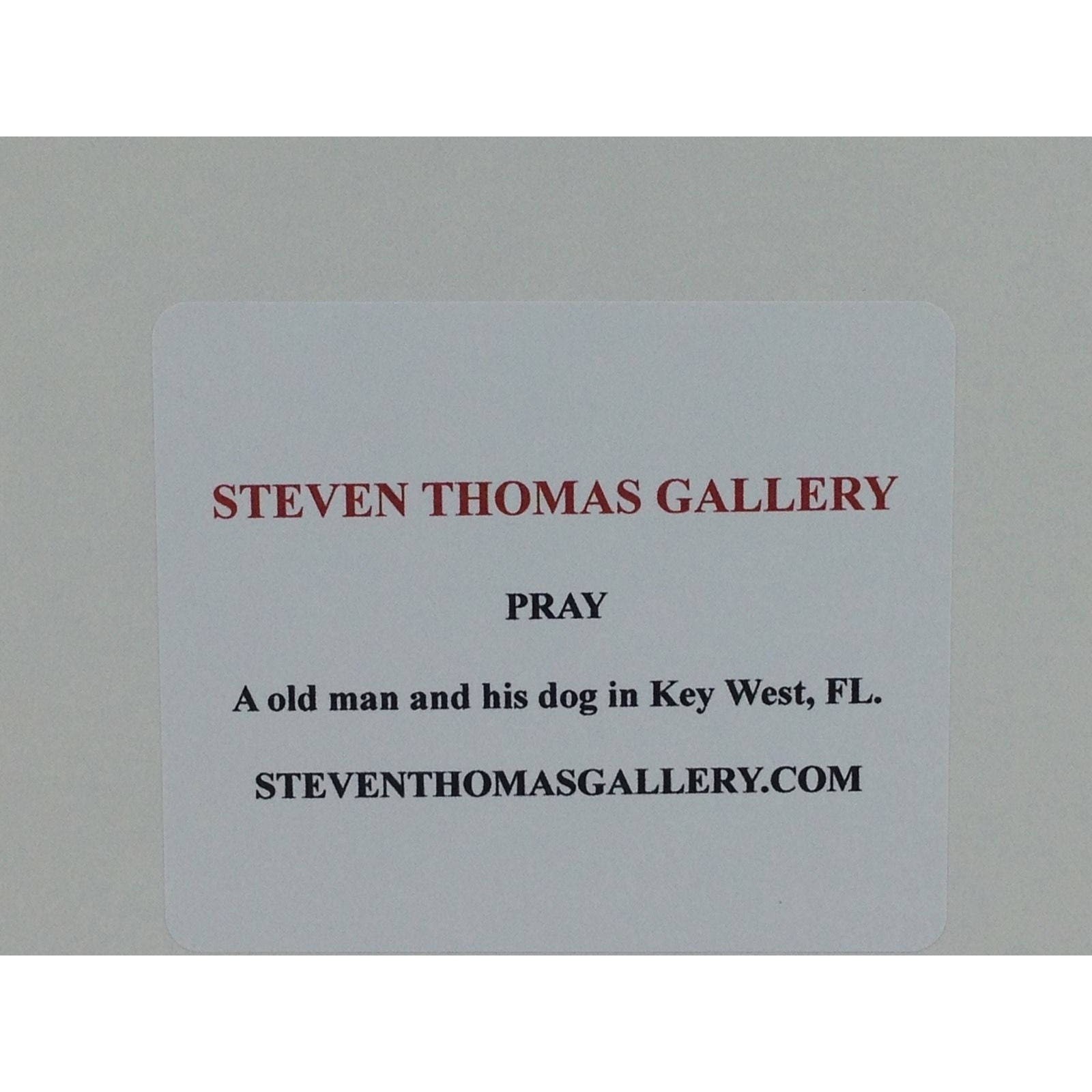Signed & Numbered Black and White Photography Man & Dog Key West FL