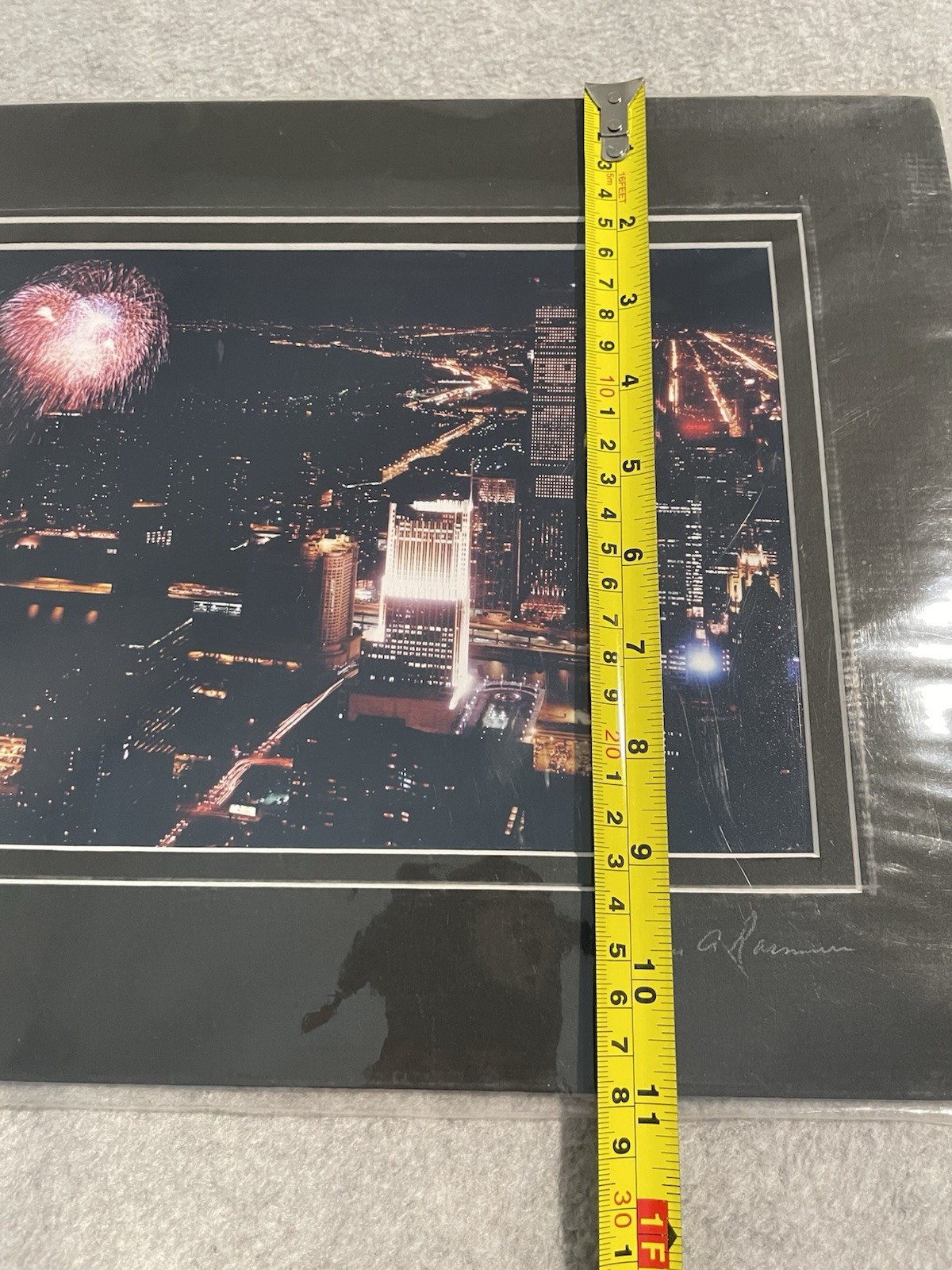 Signed Numbered Photograph, Downtown Fireworks, Chicago IL, By James Rasmussen