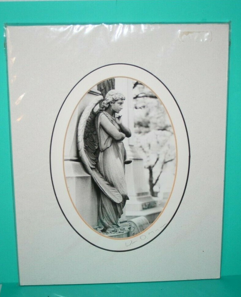 Wm. Meyer Photography Images of Angels Black & White Print w Double Mat Signed