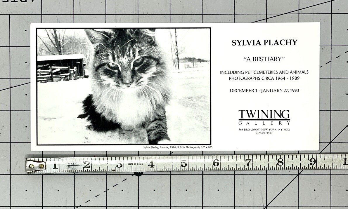 SYLVIA PLACHY (b. 1943) Art Announcement Card 1990 – A Bestiary