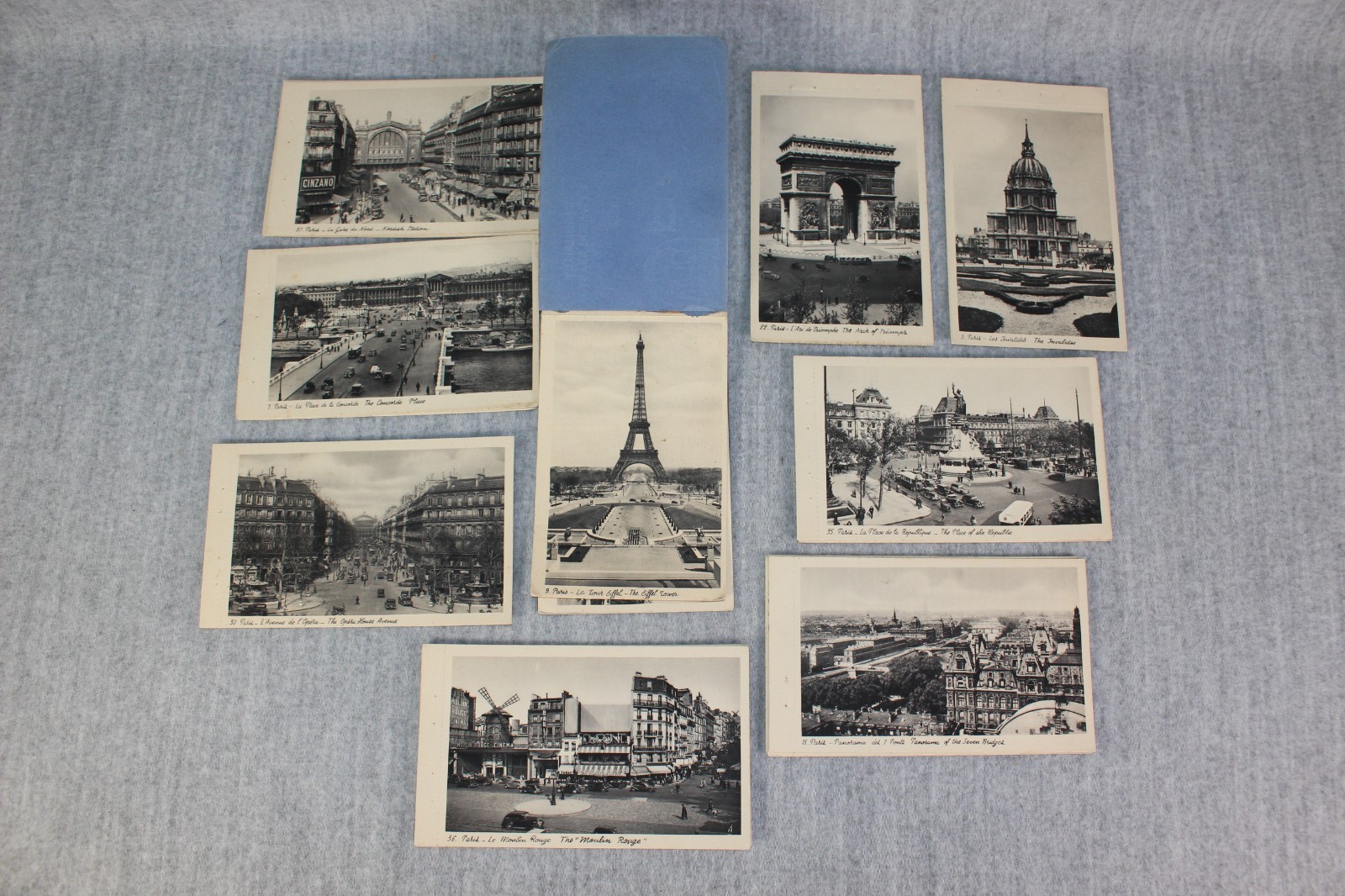 PARIS VINTAGE PHOTOGRAPHS Souvenir Photo Booklet Travel Postcard 1950s Mixed Lot
