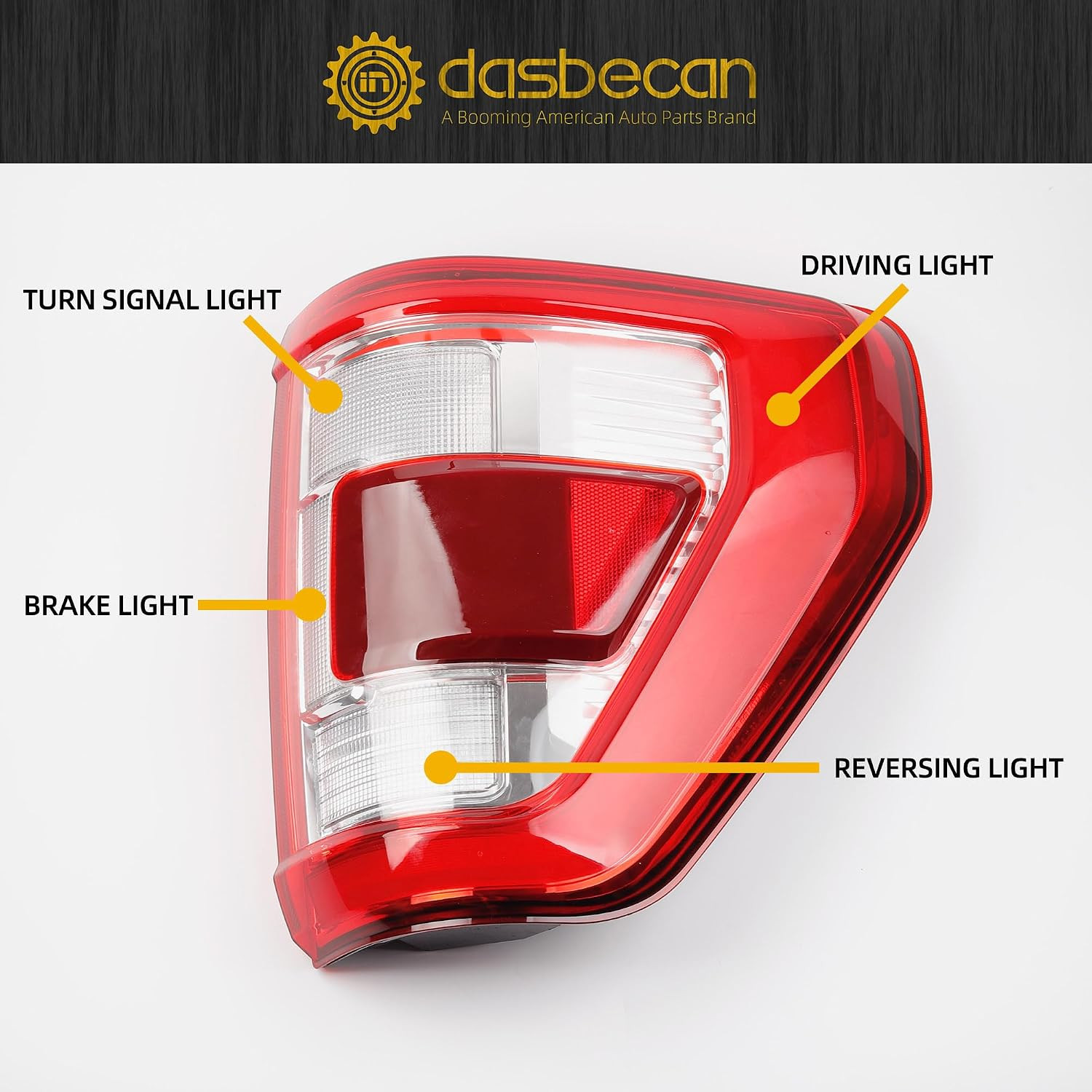Right Passenger Side Tail Light Compatible with 2021 2022 2023 Ford F150 King Ra