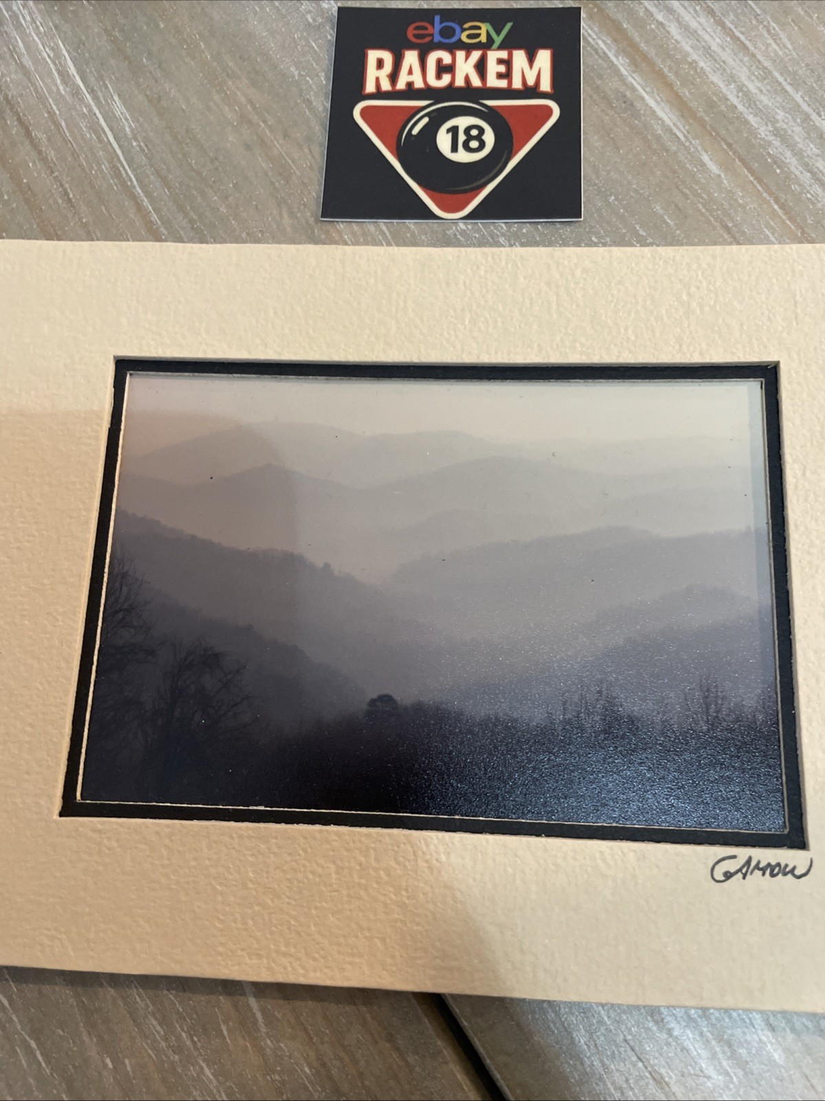 BARRY GAMOW signed BLUE RIDGE MOUNTAINS Photography Art 5″ x 7″ Matted