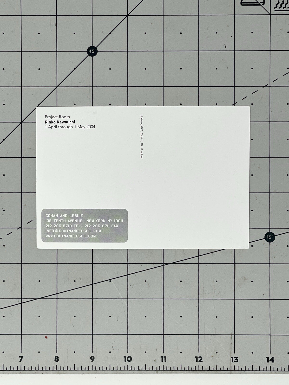 Rinko Kawauchi (b. 1972) Art Show Announcement Card 2004 Project Room