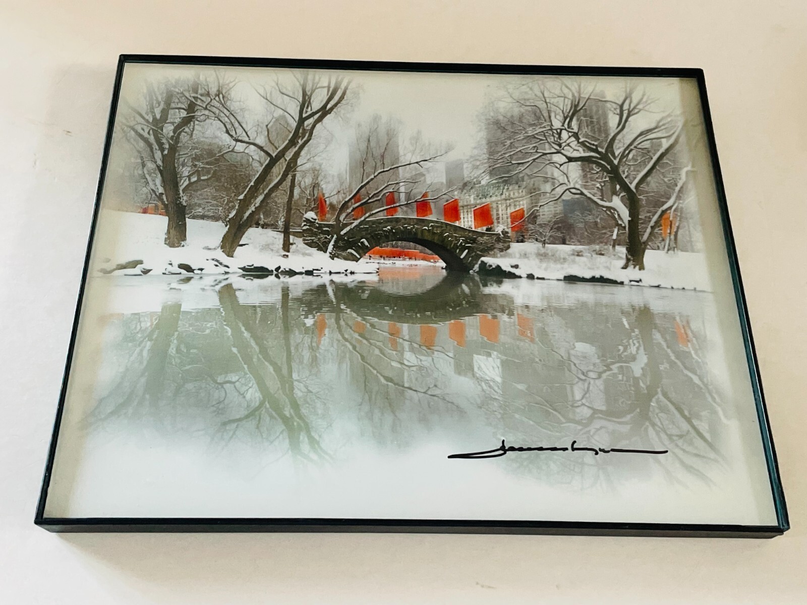 THE GATES Central Park New York City 2005 Signed Photograph- 8 x 10″