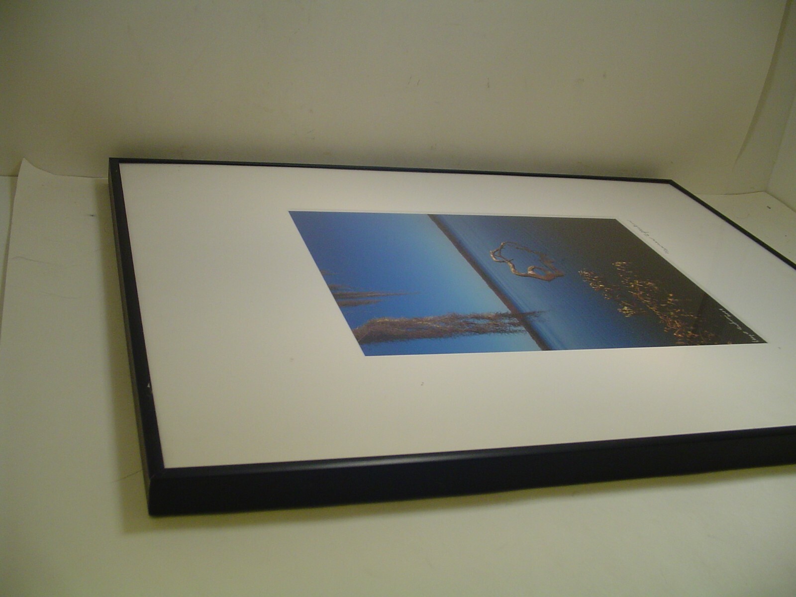 ART Photography Lake sky View “Newman Reflection”2006 L. Santucci Frame 16x20in