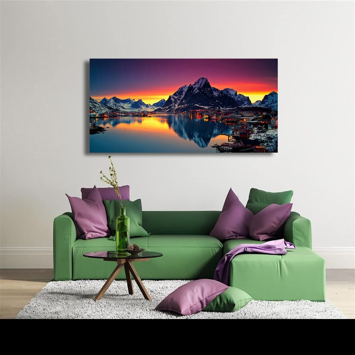 Nature Wall Art Colorful Lake Mountain Picture Canvas Prints Poster Landscape…