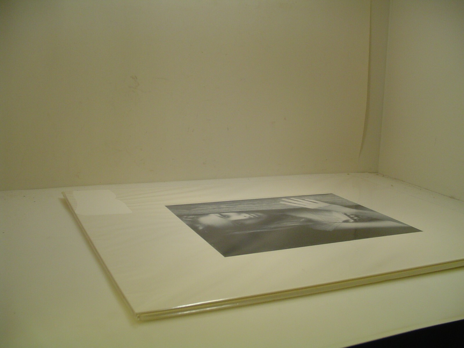 MATTED PHOTOGRAPHY Woman behind tree branch smiling by Larry Santucci 16×20