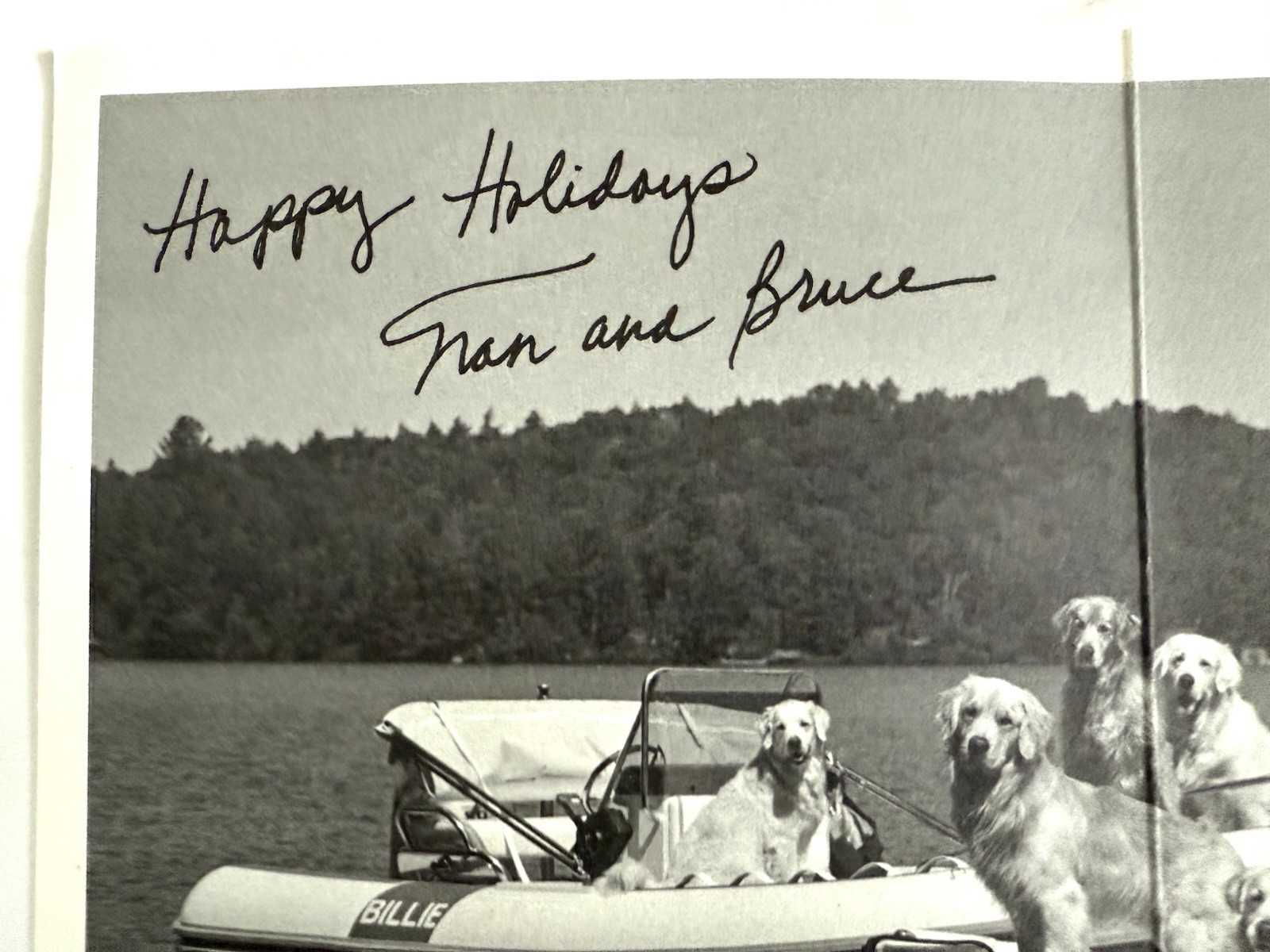 Pair of Bruce Weber Original SIGNED Cards Photographs 2016 & 2019 Dogs Rare