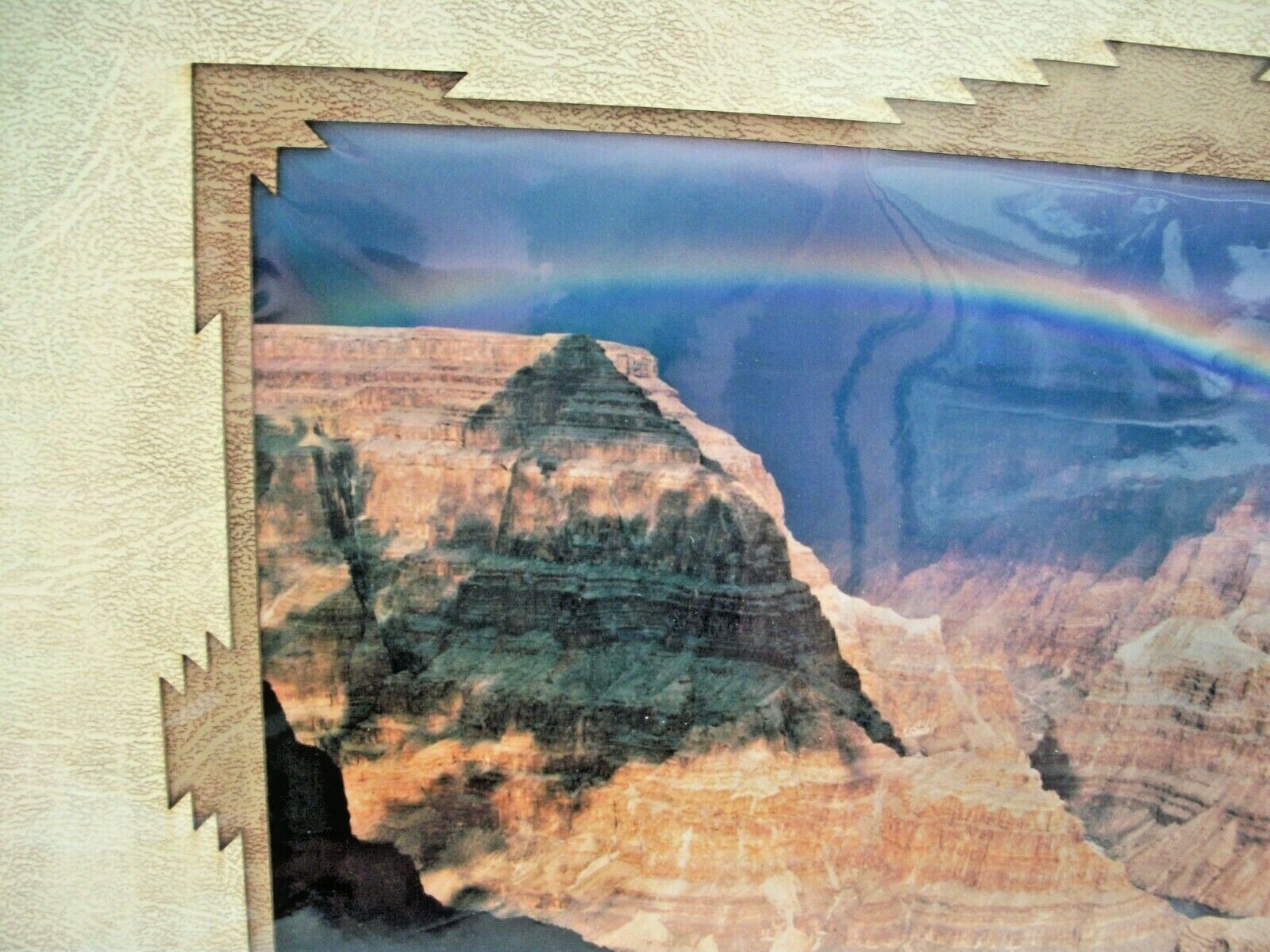 Grand Canyon Rainbow Over Colorado River AZ Photograph Cut Matte Artist Signed