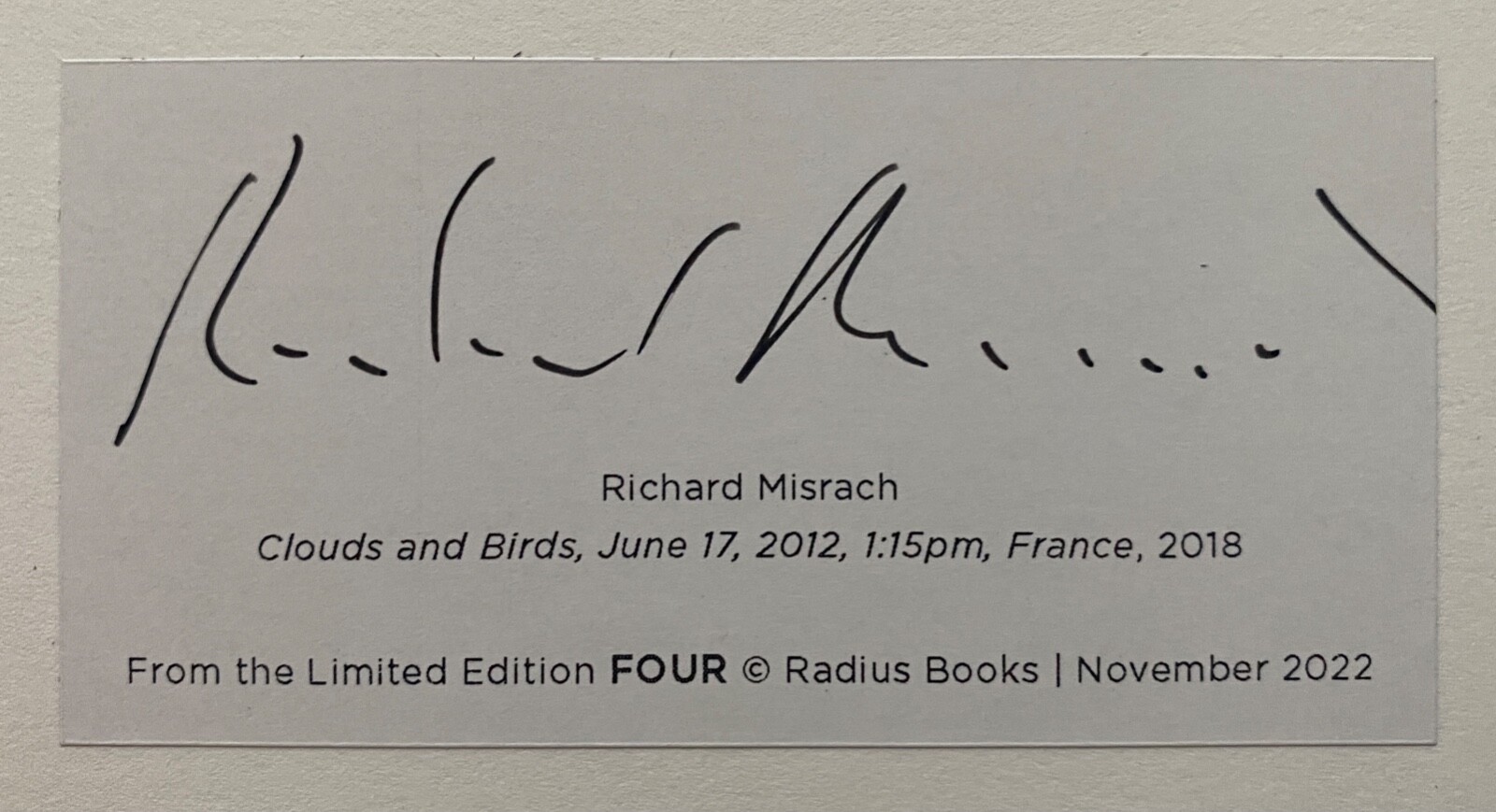 RICHARD MISRACH signed limited edition photograph – FOUR Portfolio (2022)