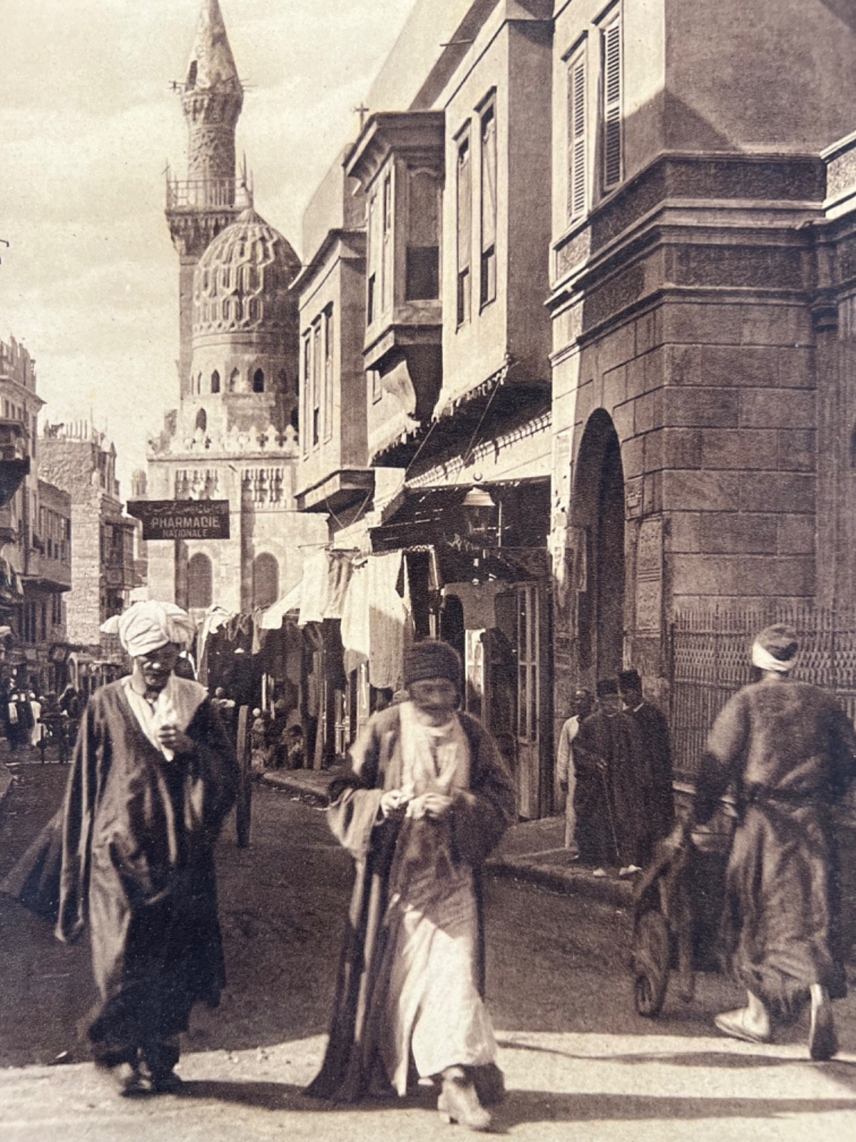 Lehnert and Landrock Antique Photo “The Mosque of Saghry Bardy” w/ Matt