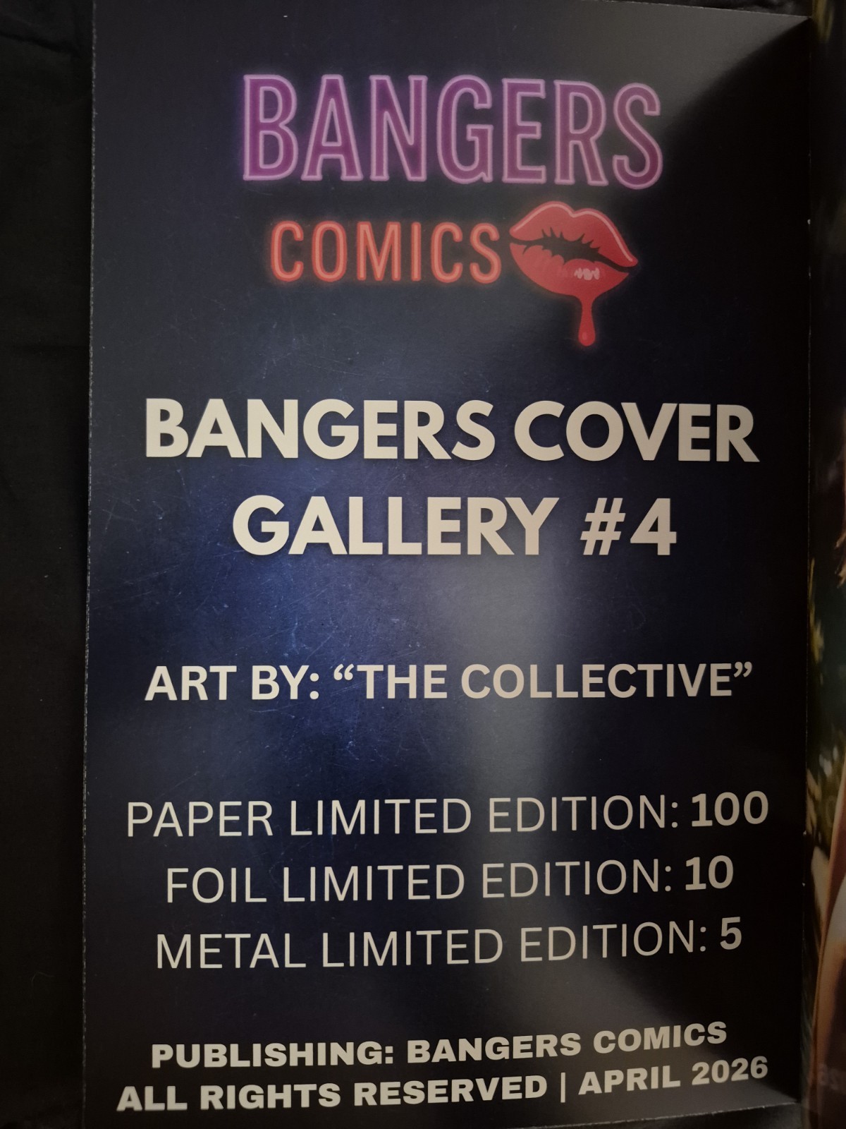 Bangers Comics #4 Full Chase Emma Frost X-Men Cosplay VIRGIN `Variant Ltd 100