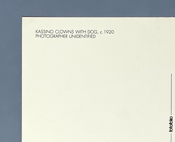 Kassino Clowns w. Dog c. 1920 Fotofolio Art Print Card